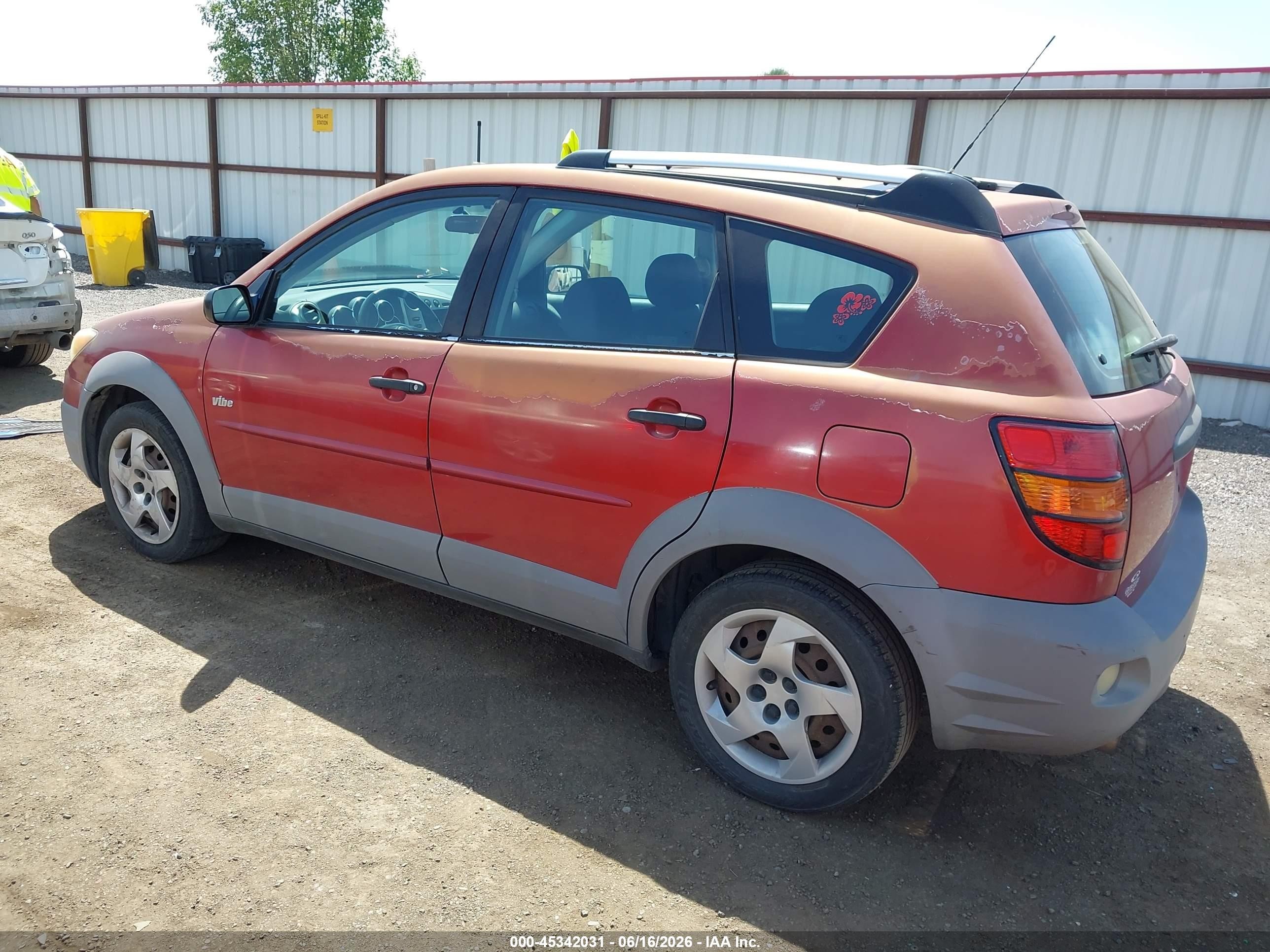 2003 Pontiac Vibe Red vin: 5Y2SL64893Z474676