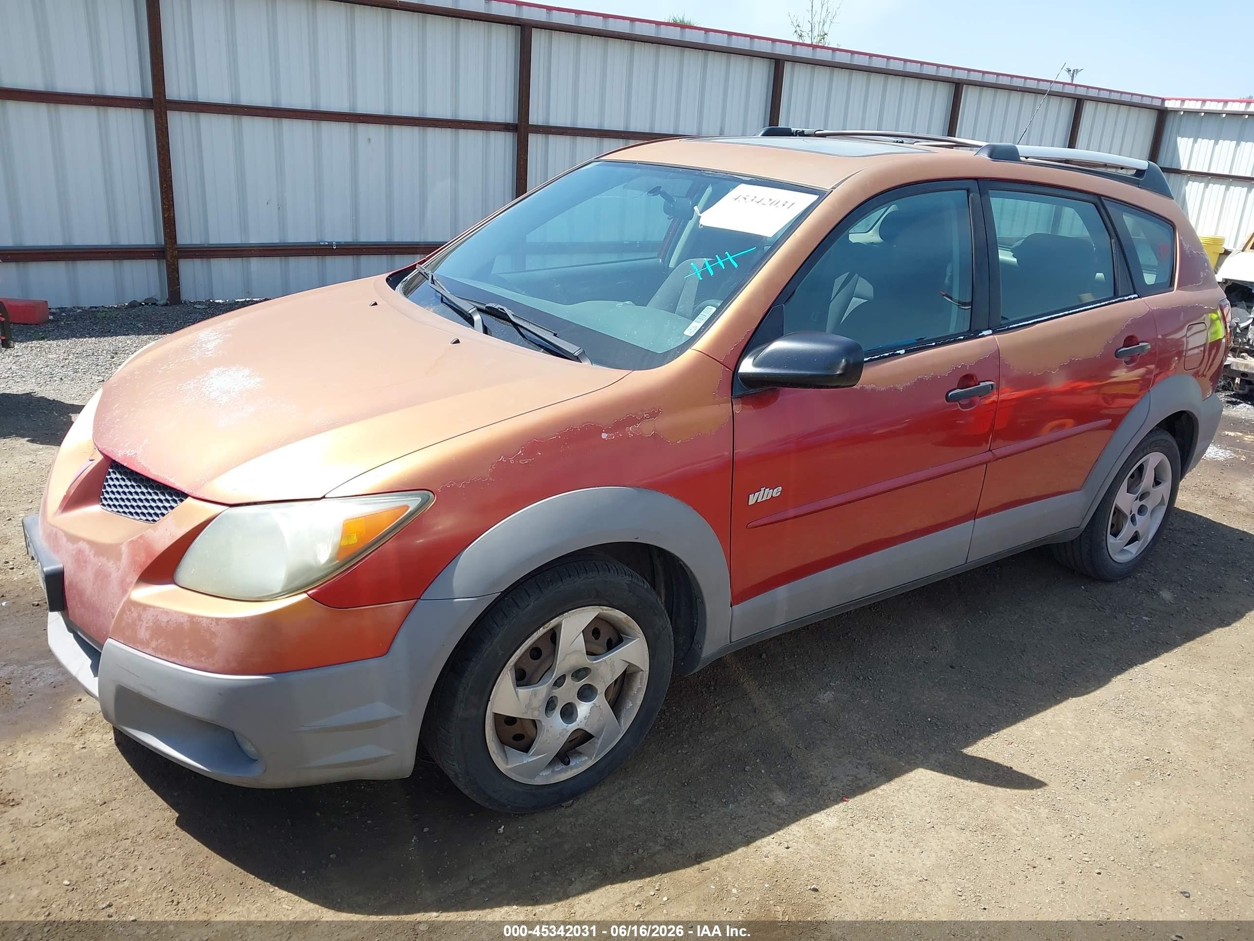 2003 Pontiac Vibe Red vin: 5Y2SL64893Z474676