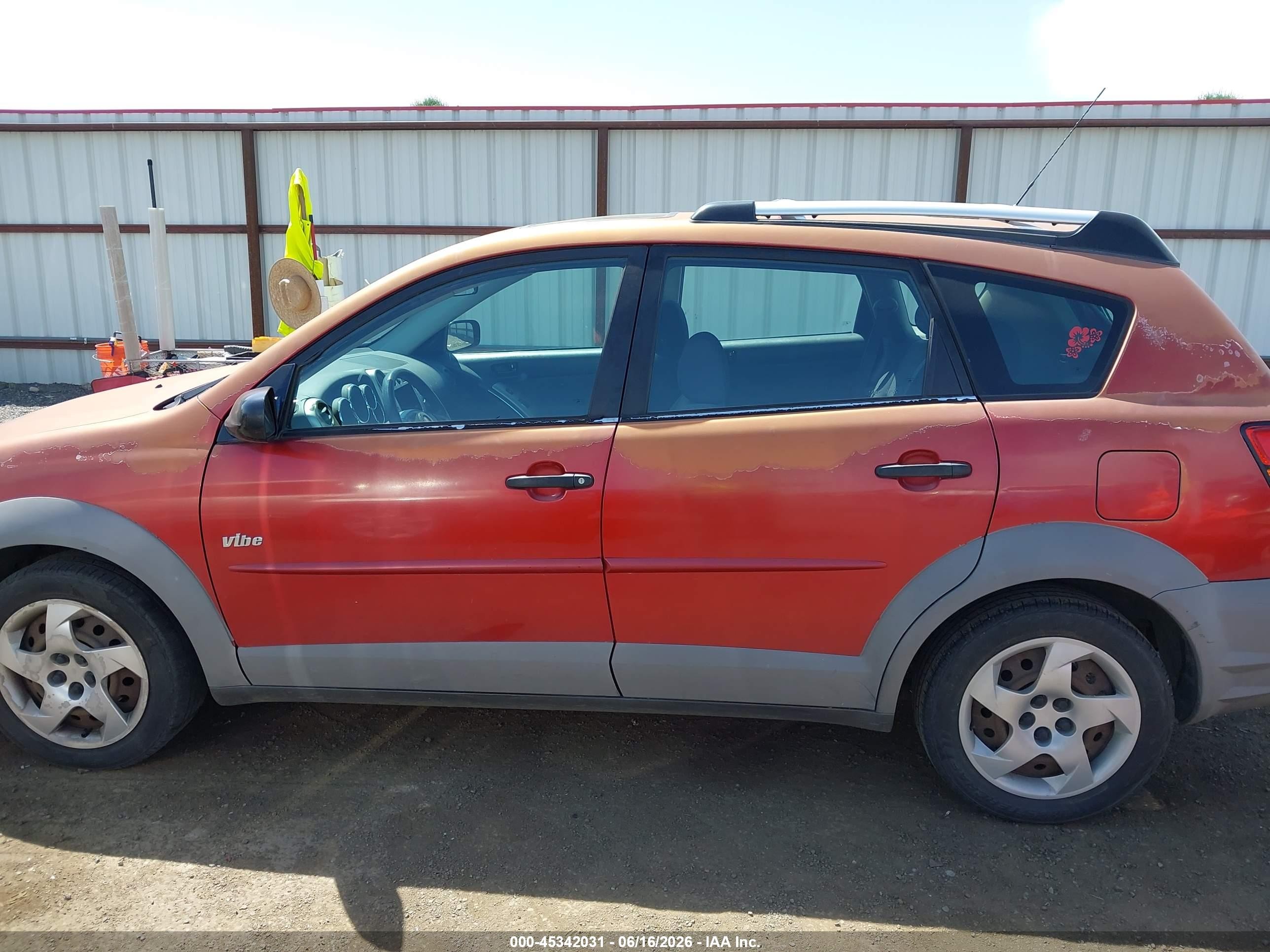 2003 Pontiac Vibe Red vin: 5Y2SL64893Z474676