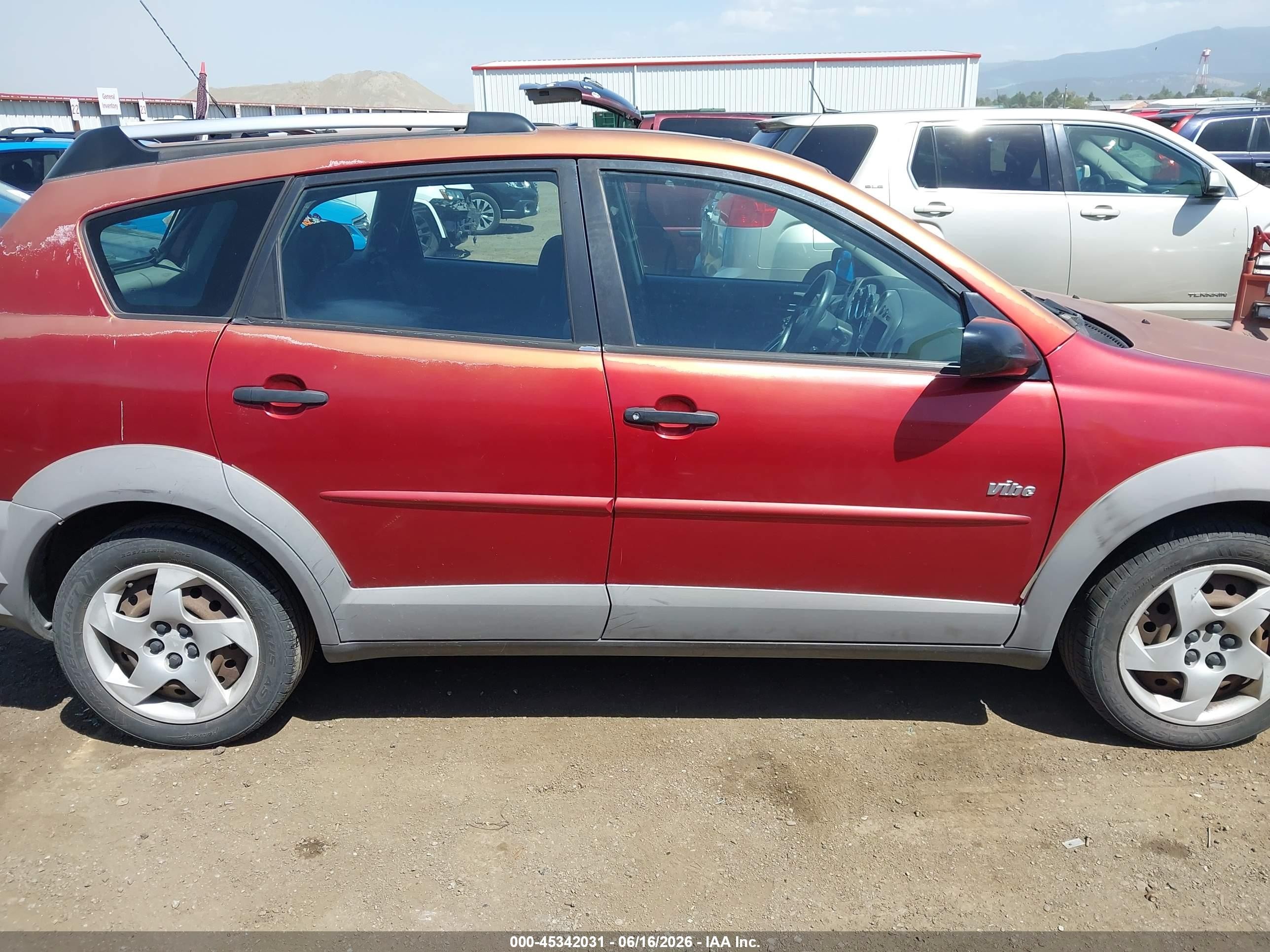 2003 Pontiac Vibe Red vin: 5Y2SL64893Z474676