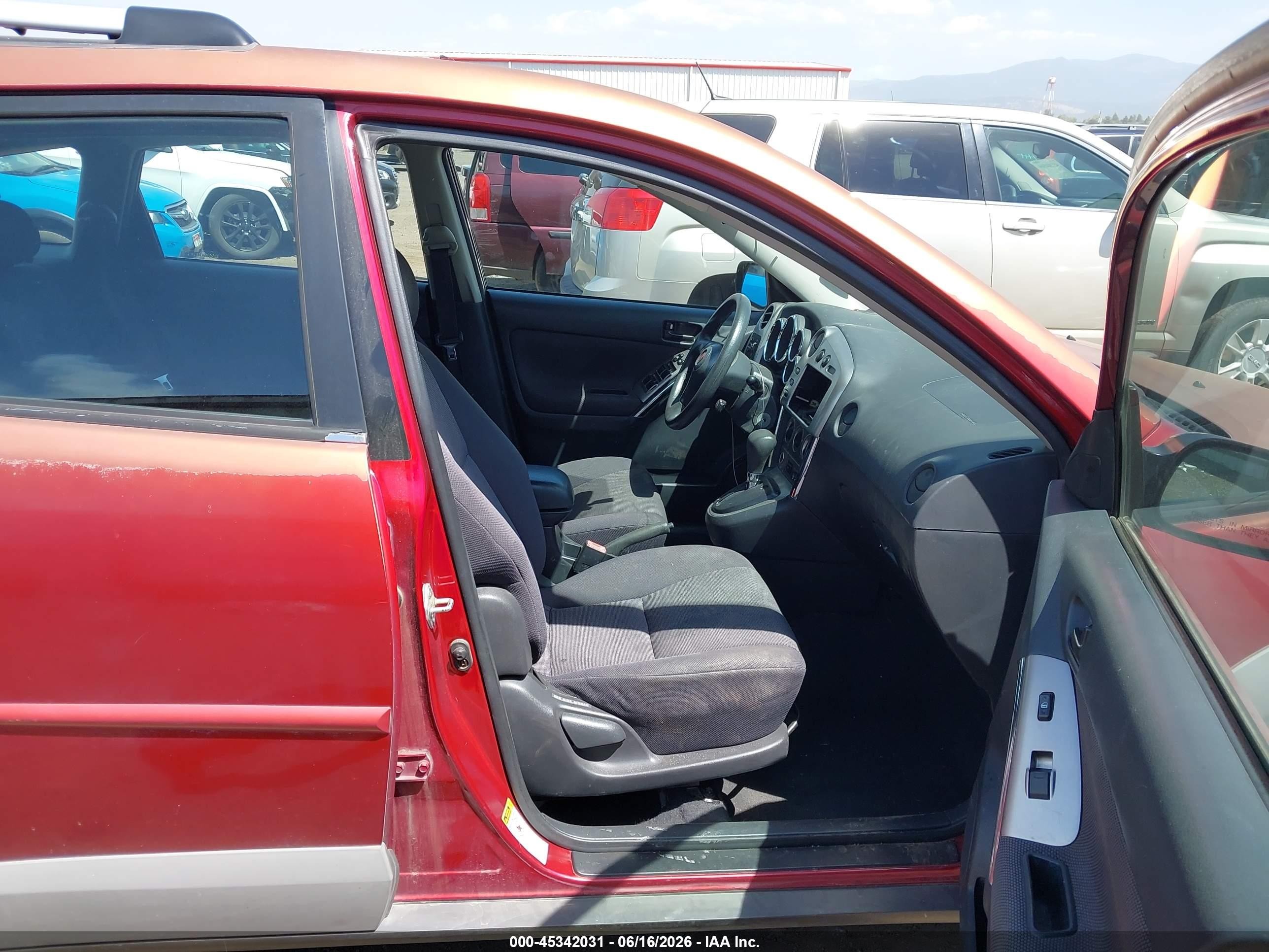 2003 Pontiac Vibe Red vin: 5Y2SL64893Z474676