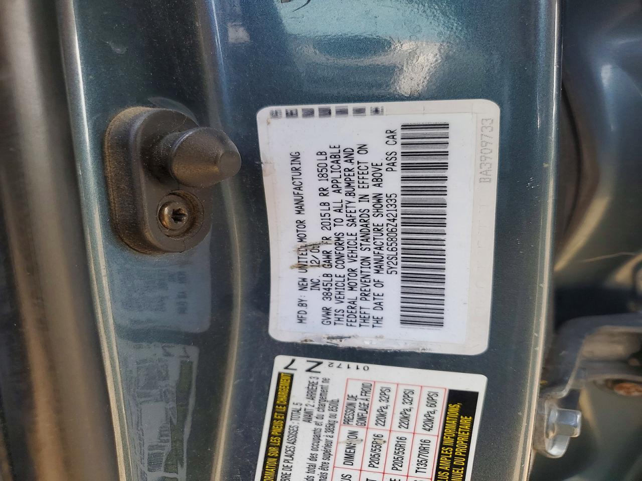 2006 Pontiac Vibe Blue vin: 5Y2SL65806Z421335