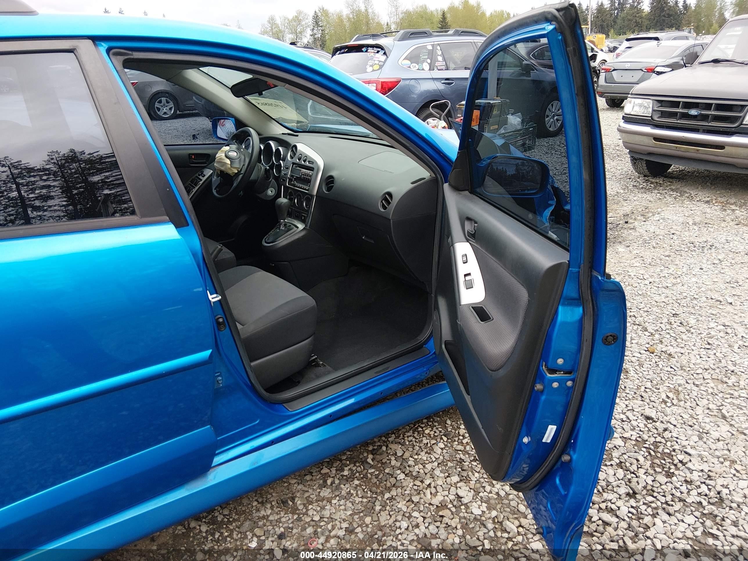 2007 Pontiac Vibe Blue vin: 5Y2SL65807Z410952