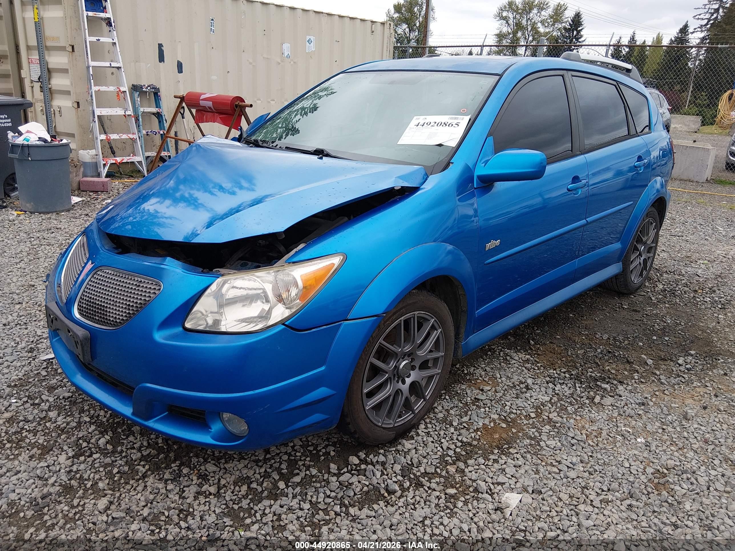 2007 Pontiac Vibe Blue vin: 5Y2SL65807Z410952
