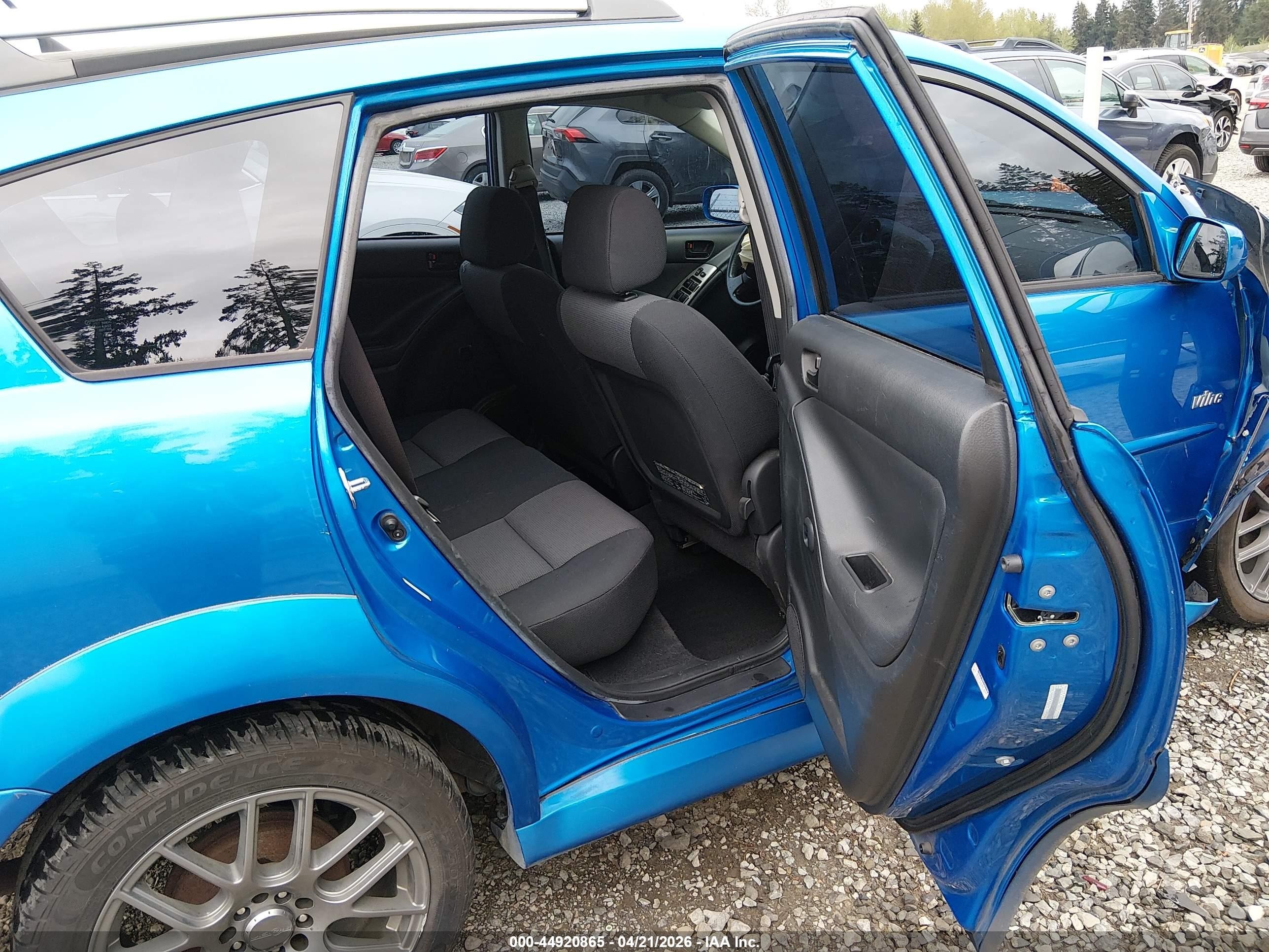 2007 Pontiac Vibe Blue vin: 5Y2SL65807Z410952
