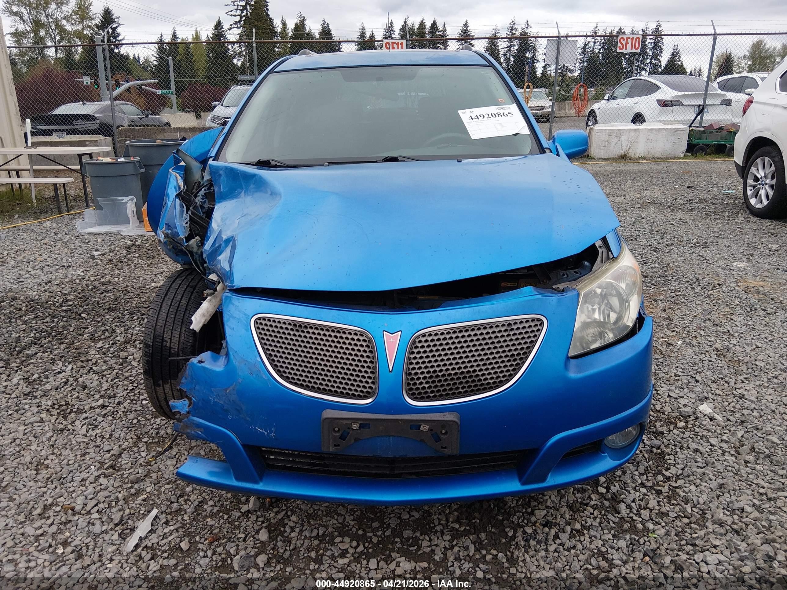 2007 Pontiac Vibe Blue vin: 5Y2SL65807Z410952