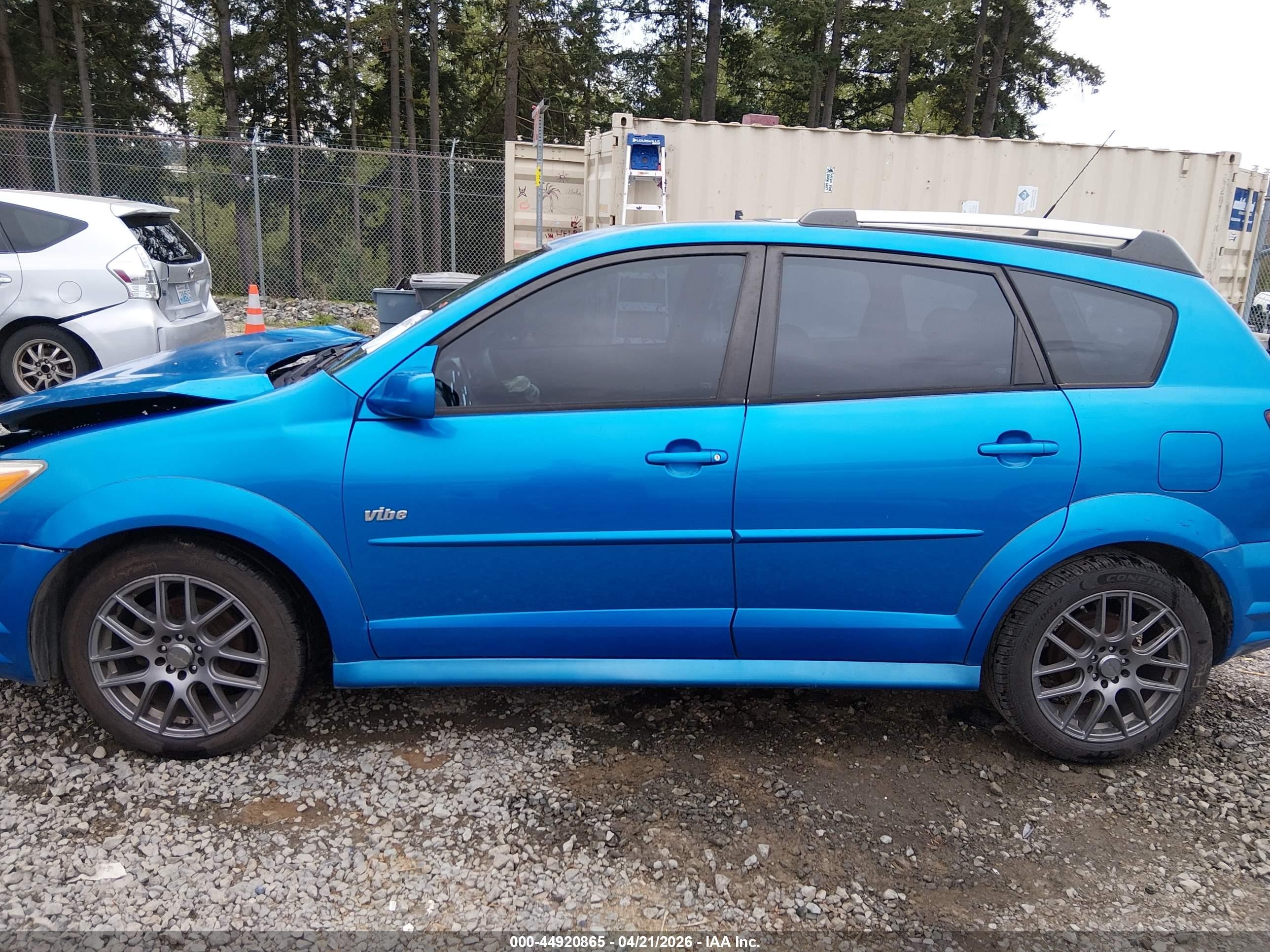 2007 Pontiac Vibe Blue vin: 5Y2SL65807Z410952