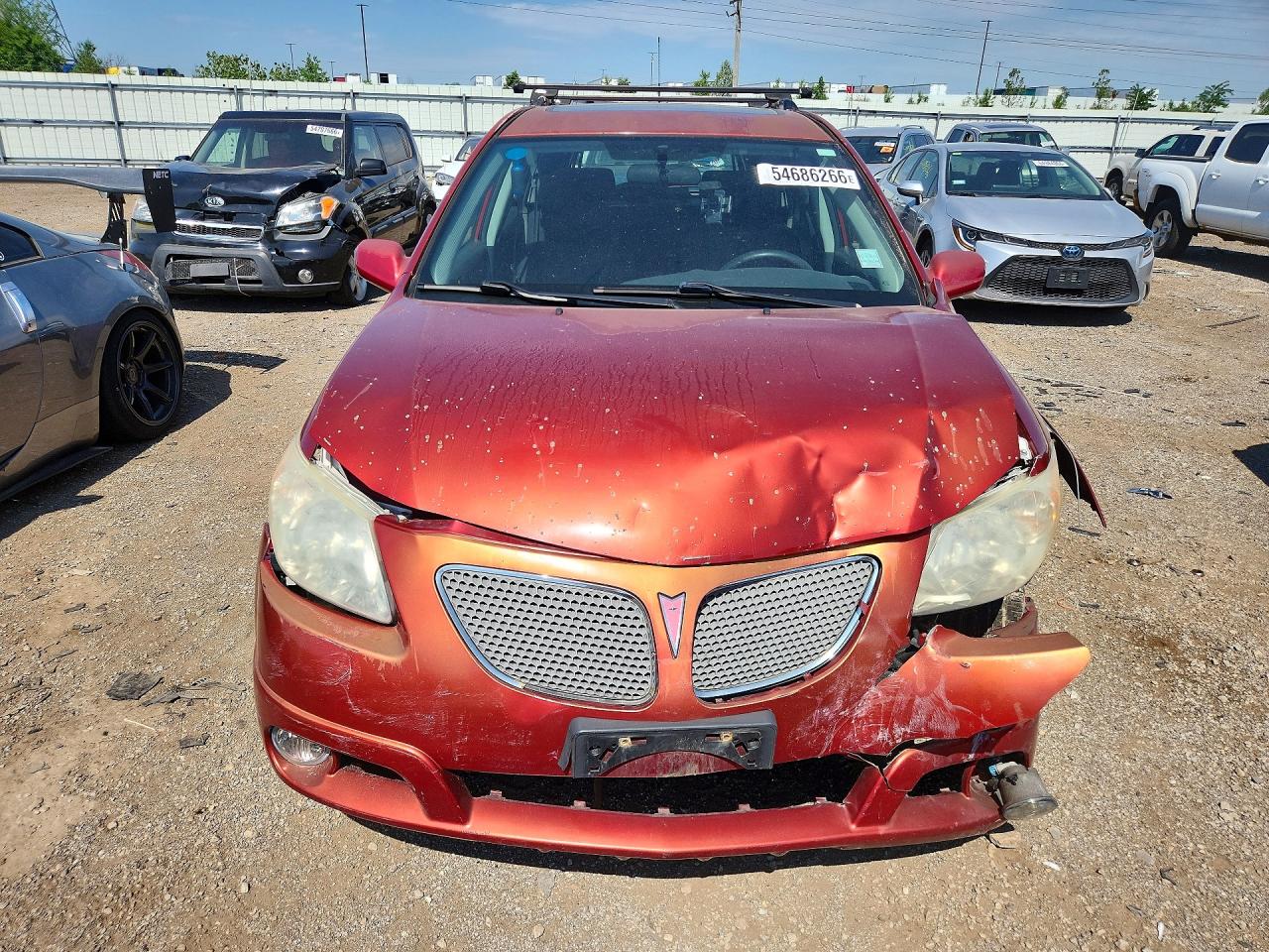 2007 Pontiac Vibe Red vin: 5Y2SL65807Z438542