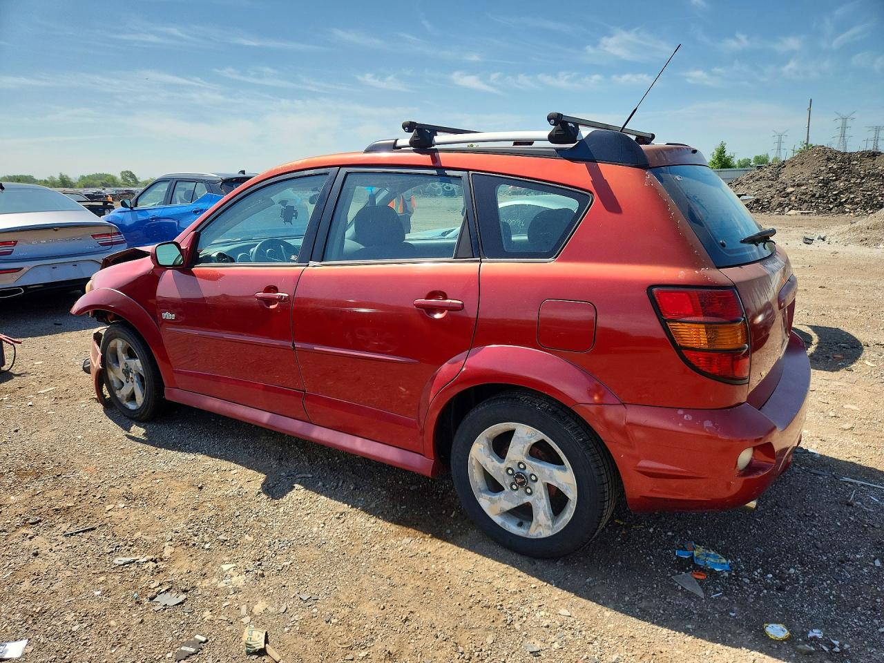 2007 Pontiac Vibe Red vin: 5Y2SL65807Z438542