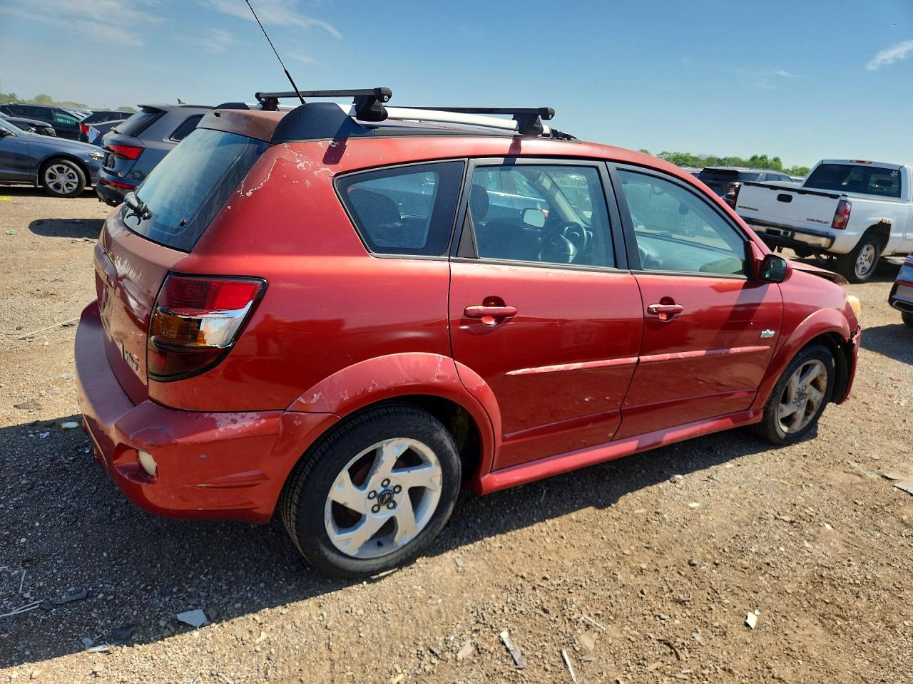 2007 Pontiac Vibe Red vin: 5Y2SL65807Z438542