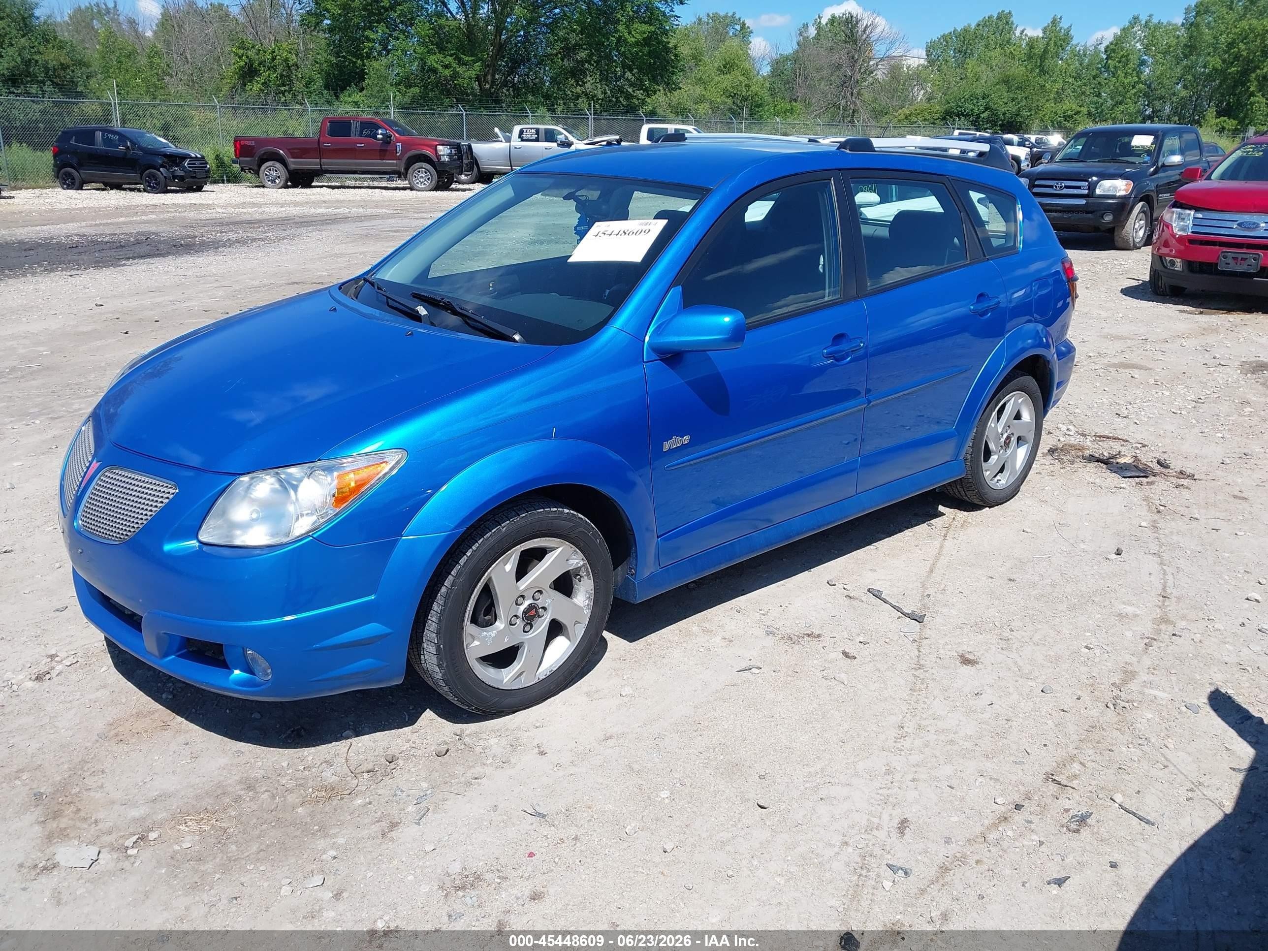 2008 Pontiac Vibe   Blue vin: 5Y2SL65808Z404778