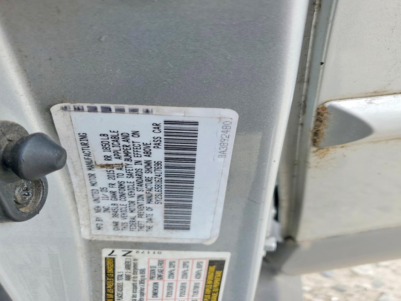 2006 Pontiac Vibe Серебряный vin: 5Y2SL65816Z417696