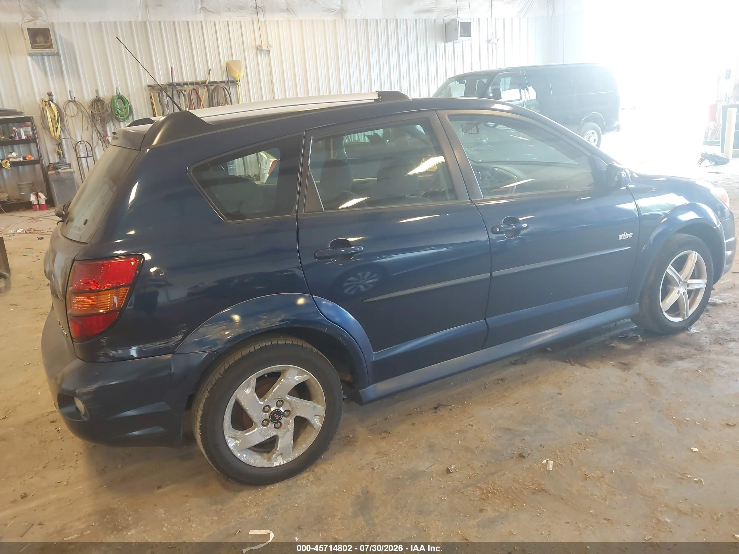 2007 Pontiac Vibe   Blue vin: 5Y2SL65817Z415741