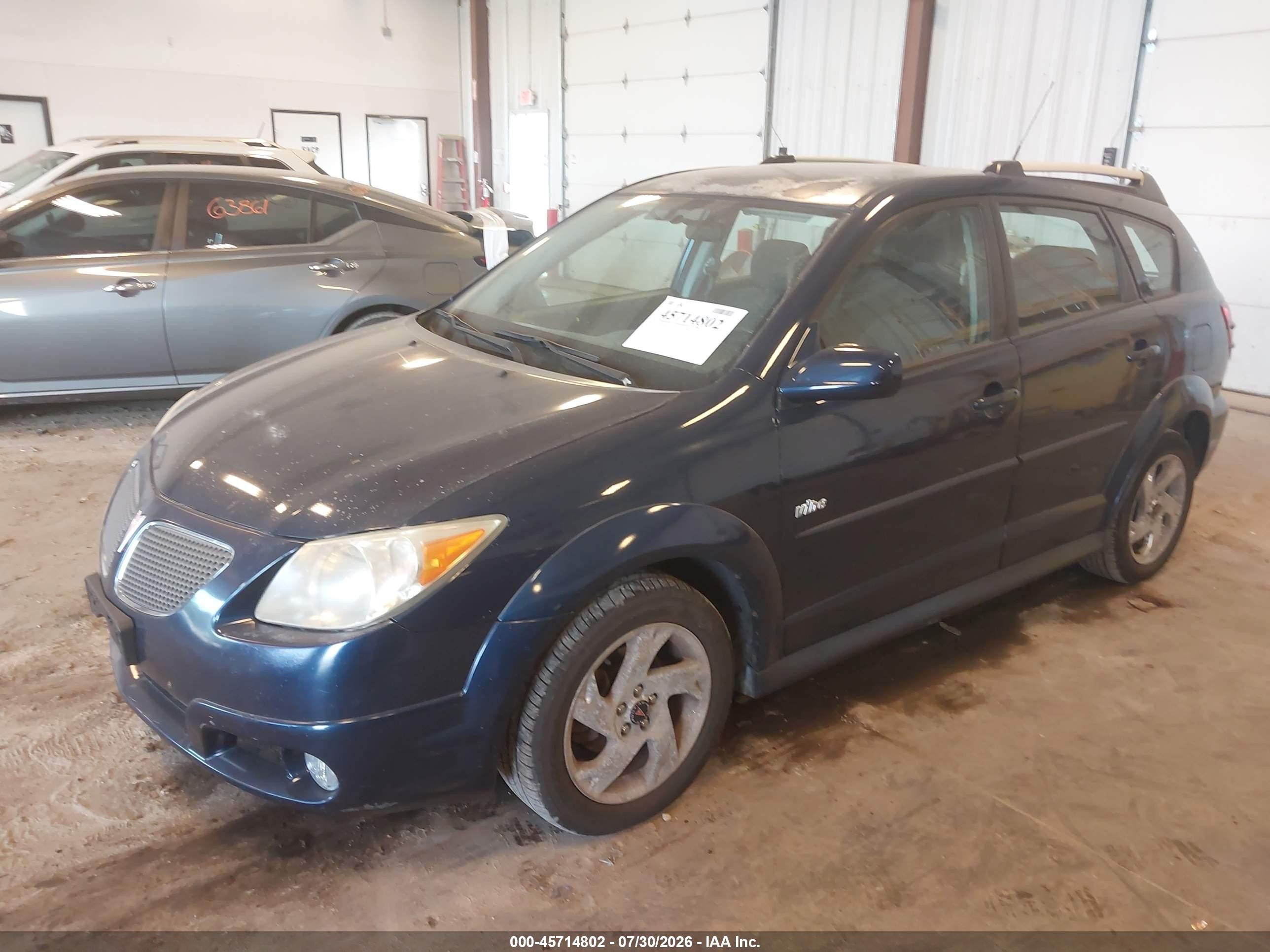 2007 Pontiac Vibe   Blue vin: 5Y2SL65817Z415741