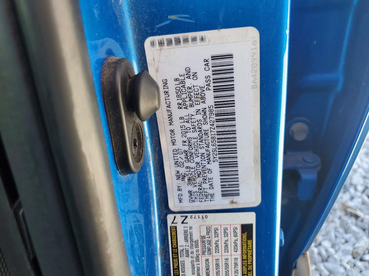 2007 Pontiac Vibe Blue vin: 5Y2SL65817Z427985