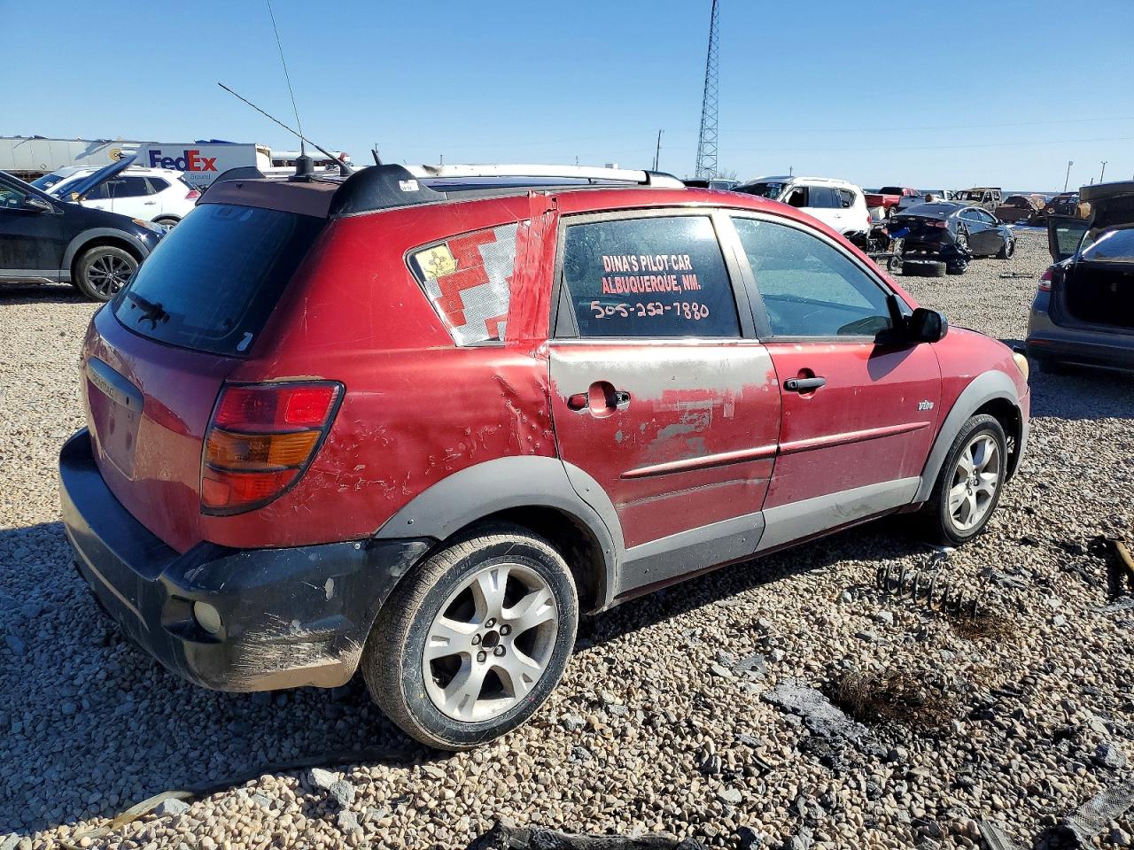 2006 Pontiac Vibe Maroon vin: 5Y2SL65826Z410157