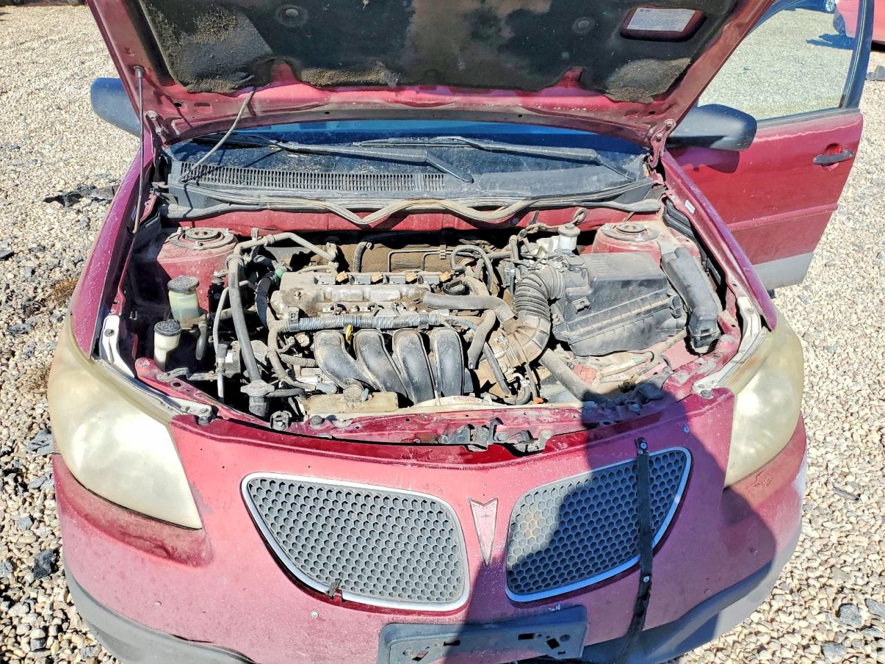 2006 Pontiac Vibe Maroon vin: 5Y2SL65826Z410157
