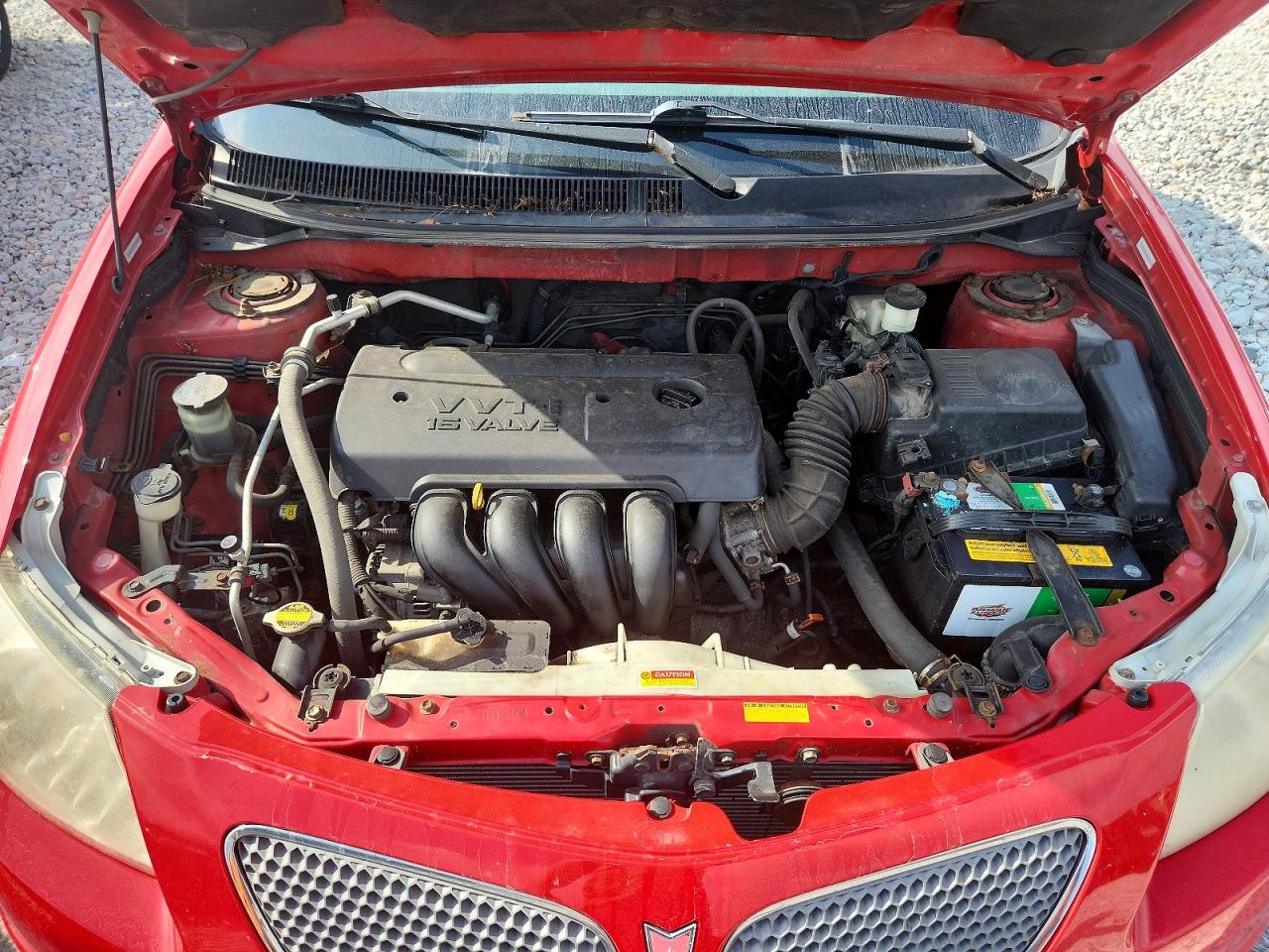 2006 Pontiac Vibe Red vin: 5Y2SL65826Z428660