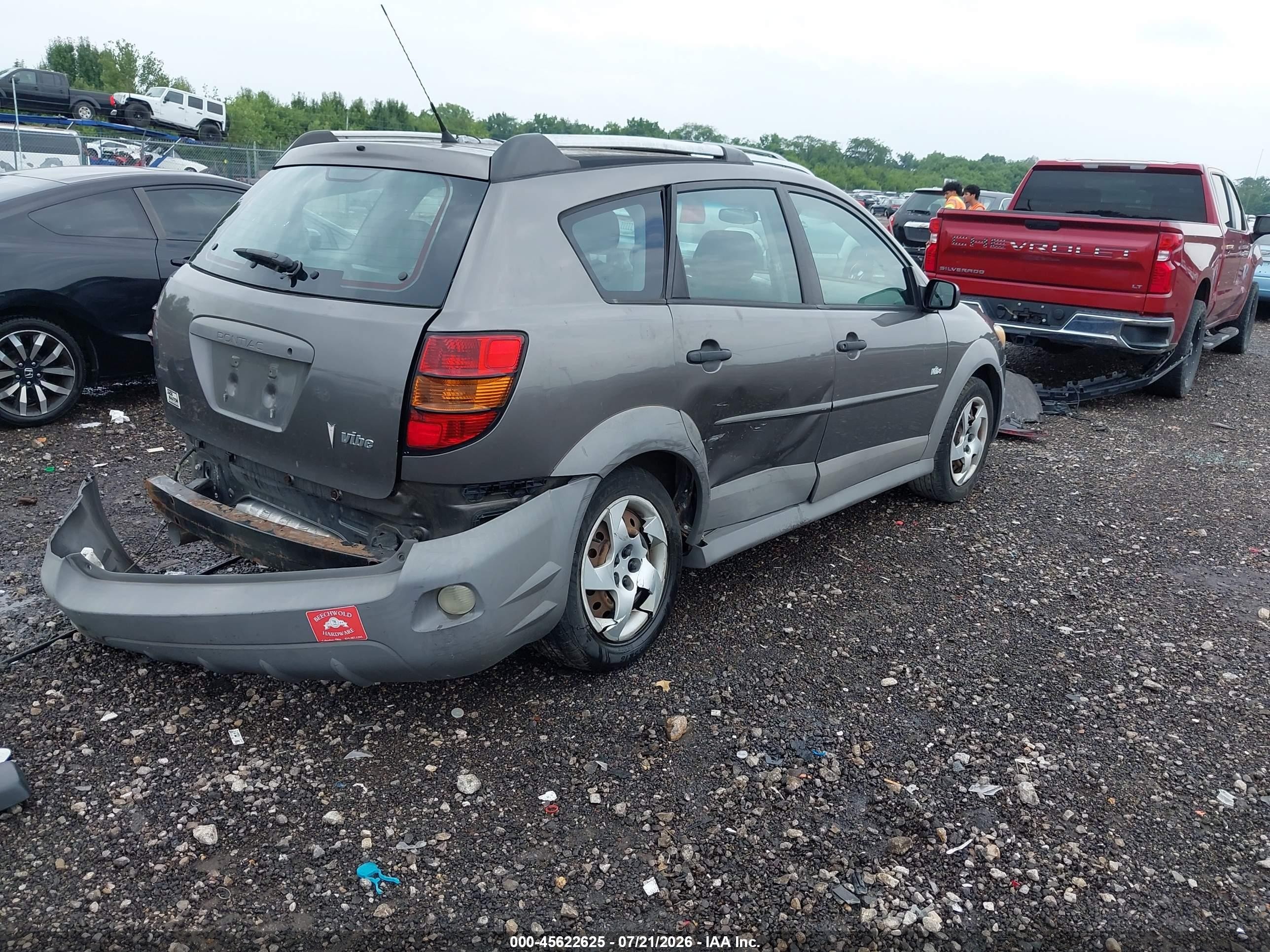 2007 Pontiac Vibe   Gray vin: 5Y2SL65827Z405400