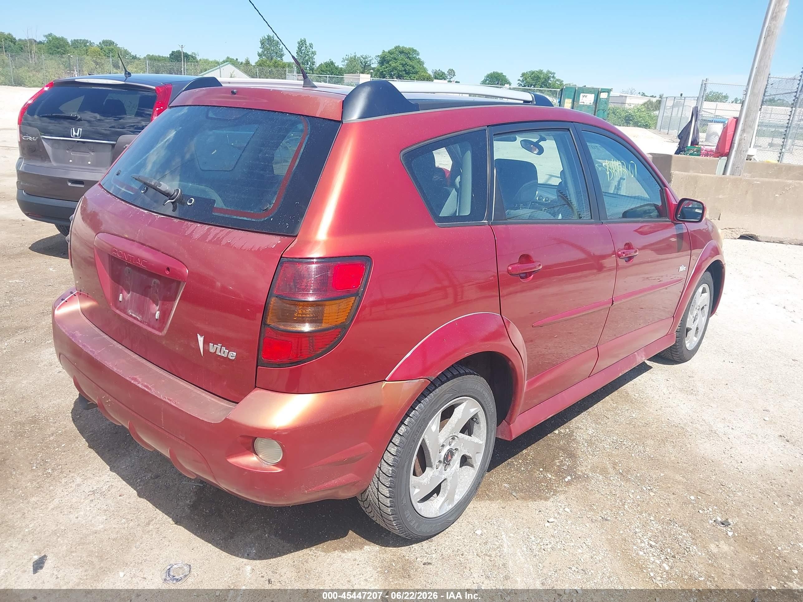 2007 Pontiac Vibe   Red vin: 5Y2SL65827Z424268