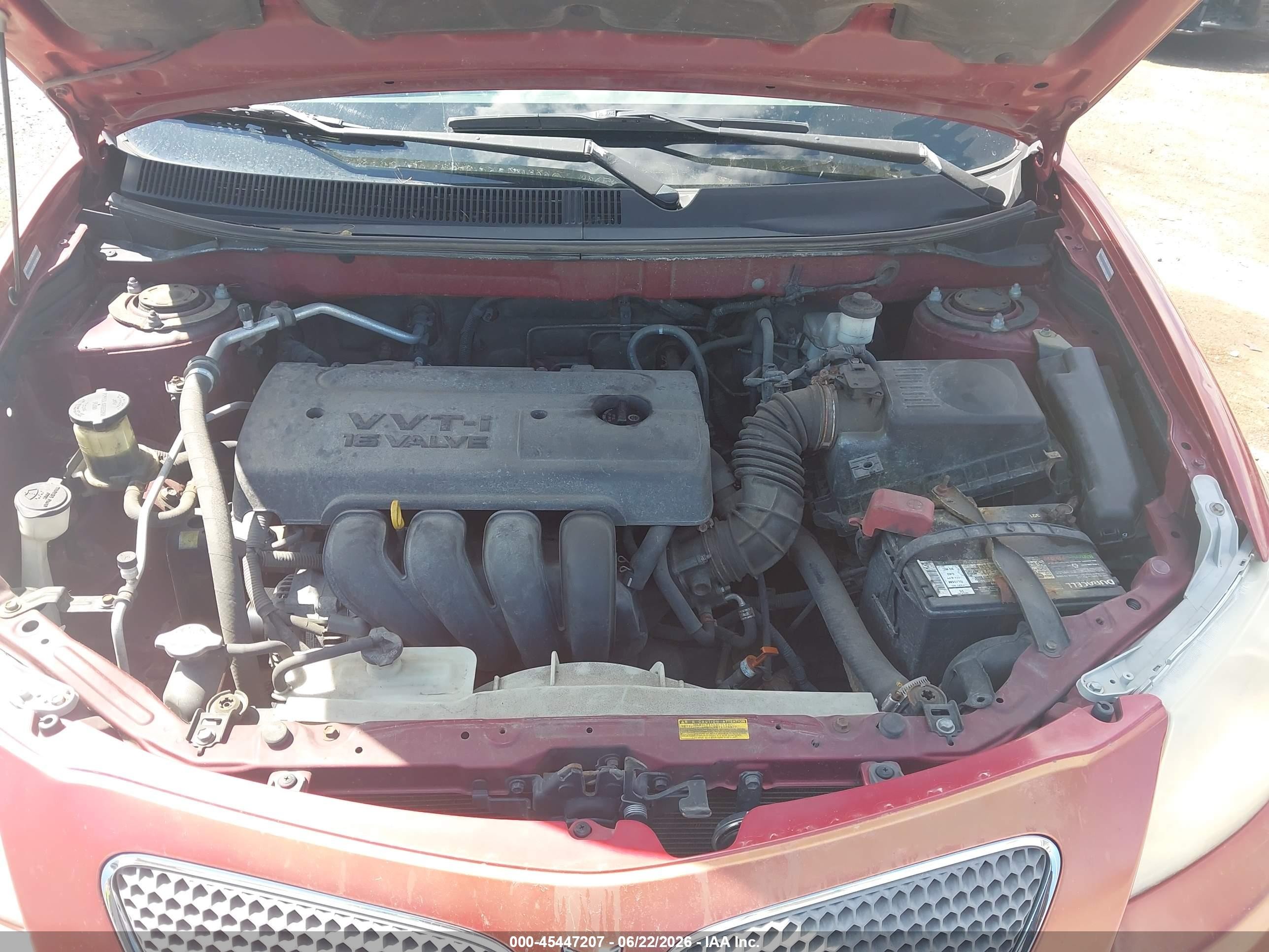 2007 Pontiac Vibe   Red vin: 5Y2SL65827Z424268