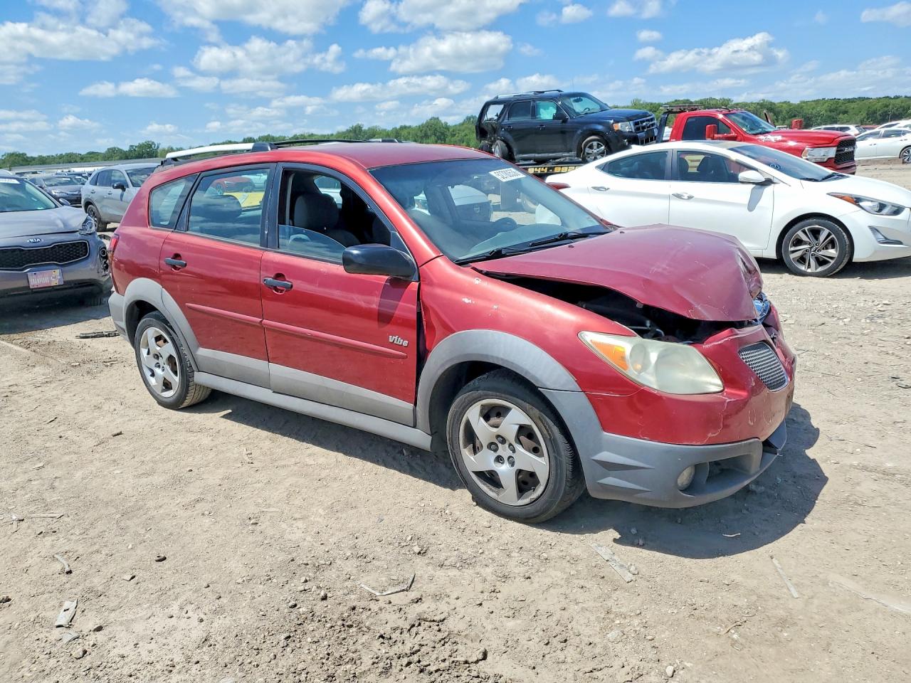 2007 Pontiac Vibe Red vin: 5Y2SL65827Z426344