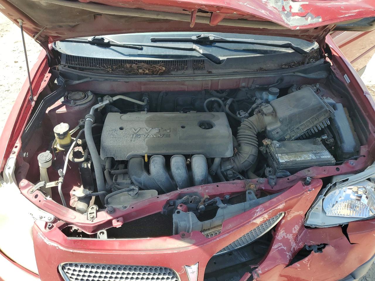 2007 Pontiac Vibe Red vin: 5Y2SL65827Z426344