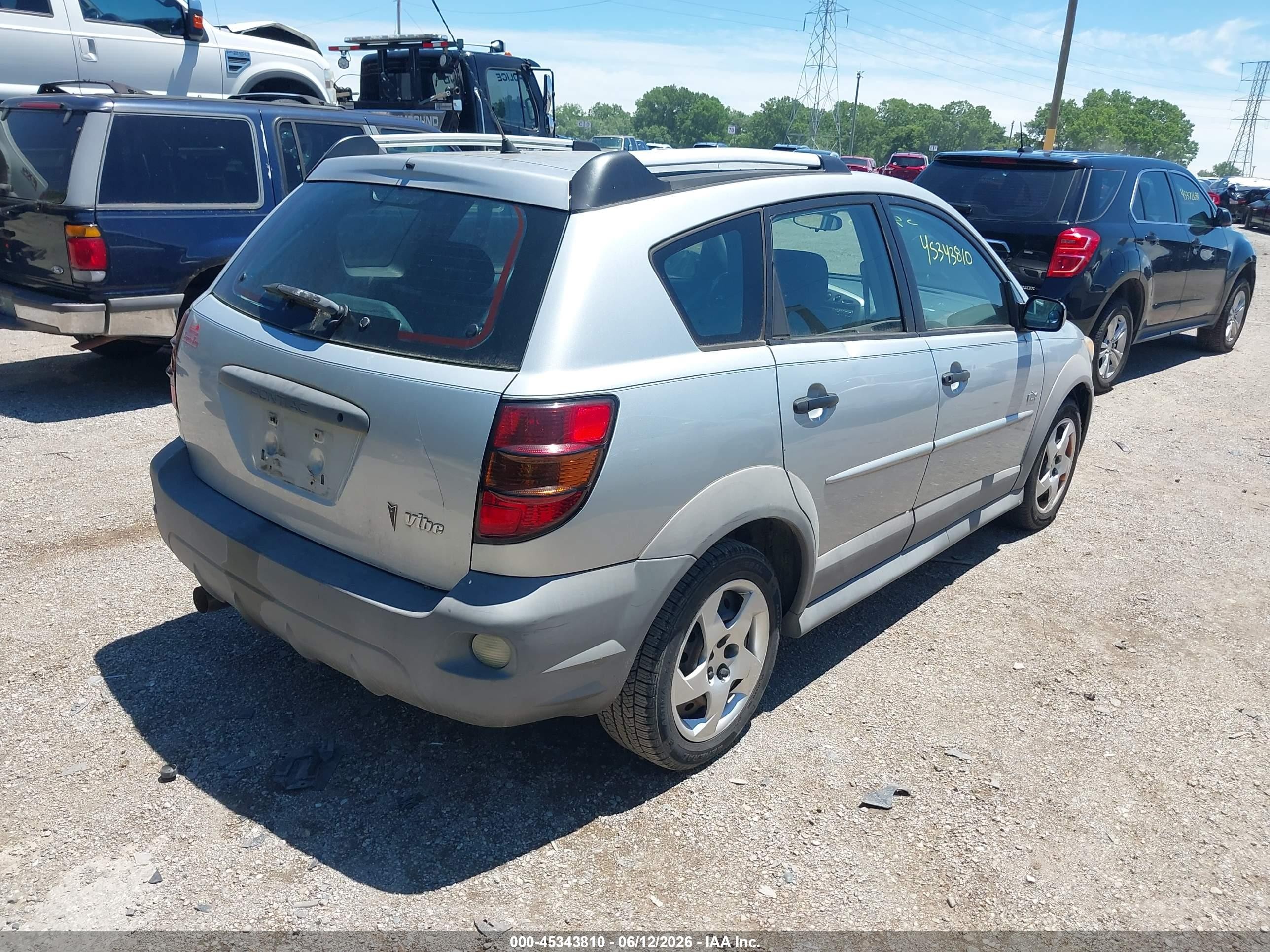 2006 Pontiac Vibe   Silver vin: 5Y2SL65836Z442664