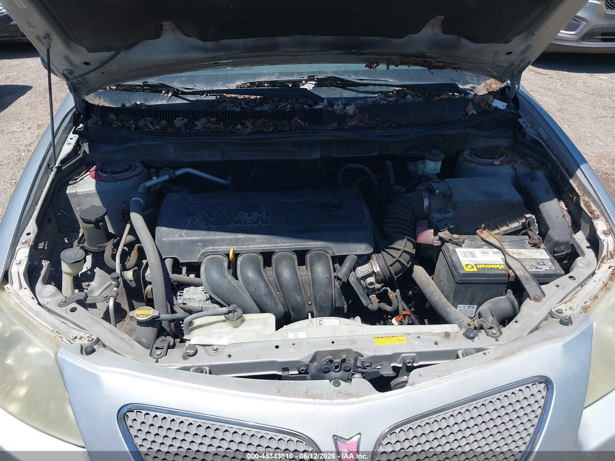 2006 Pontiac Vibe   Silver vin: 5Y2SL65836Z442664