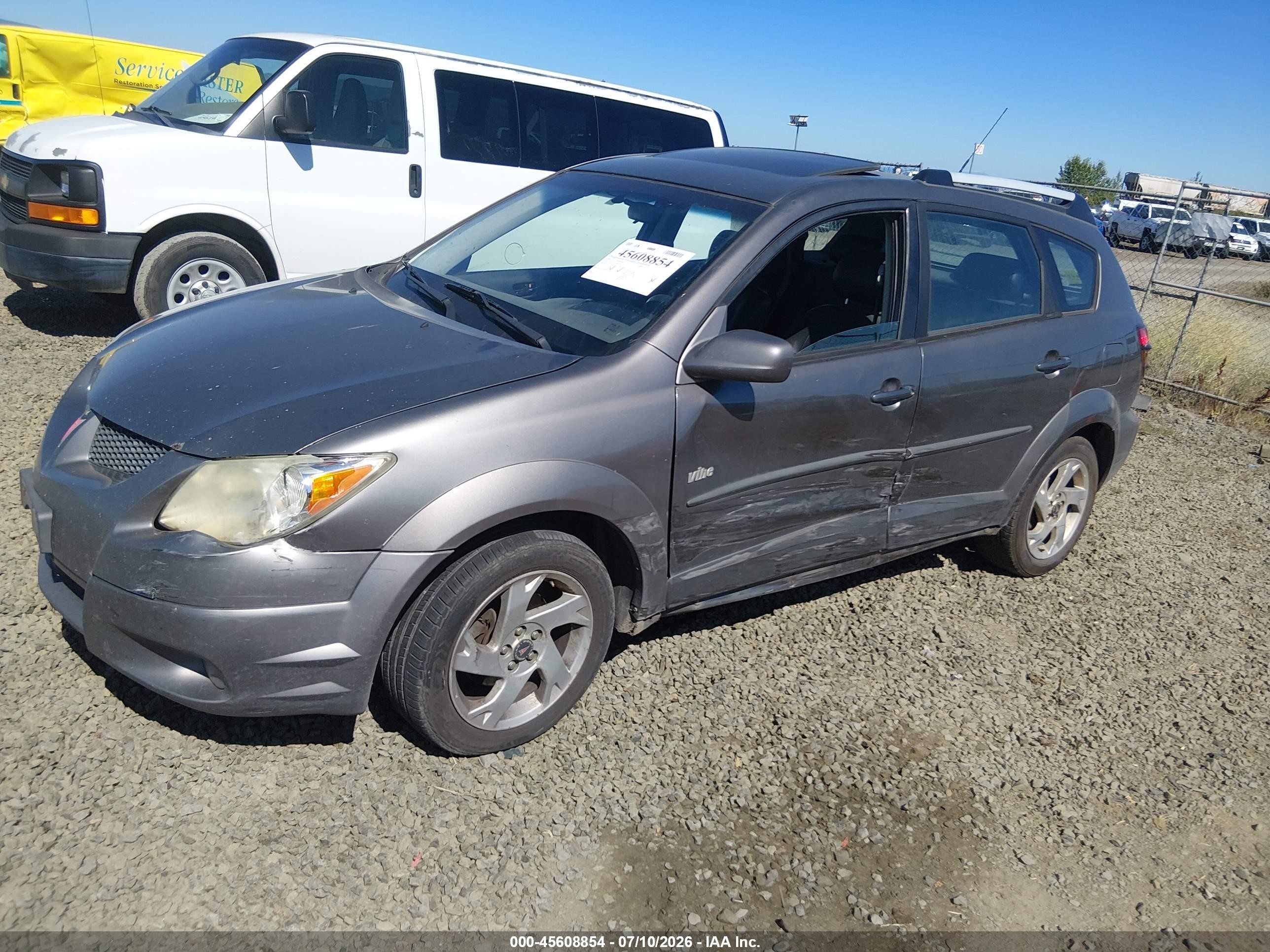 2007 Pontiac Vibe   Gray vin: 5Y2SL65837Z407916
