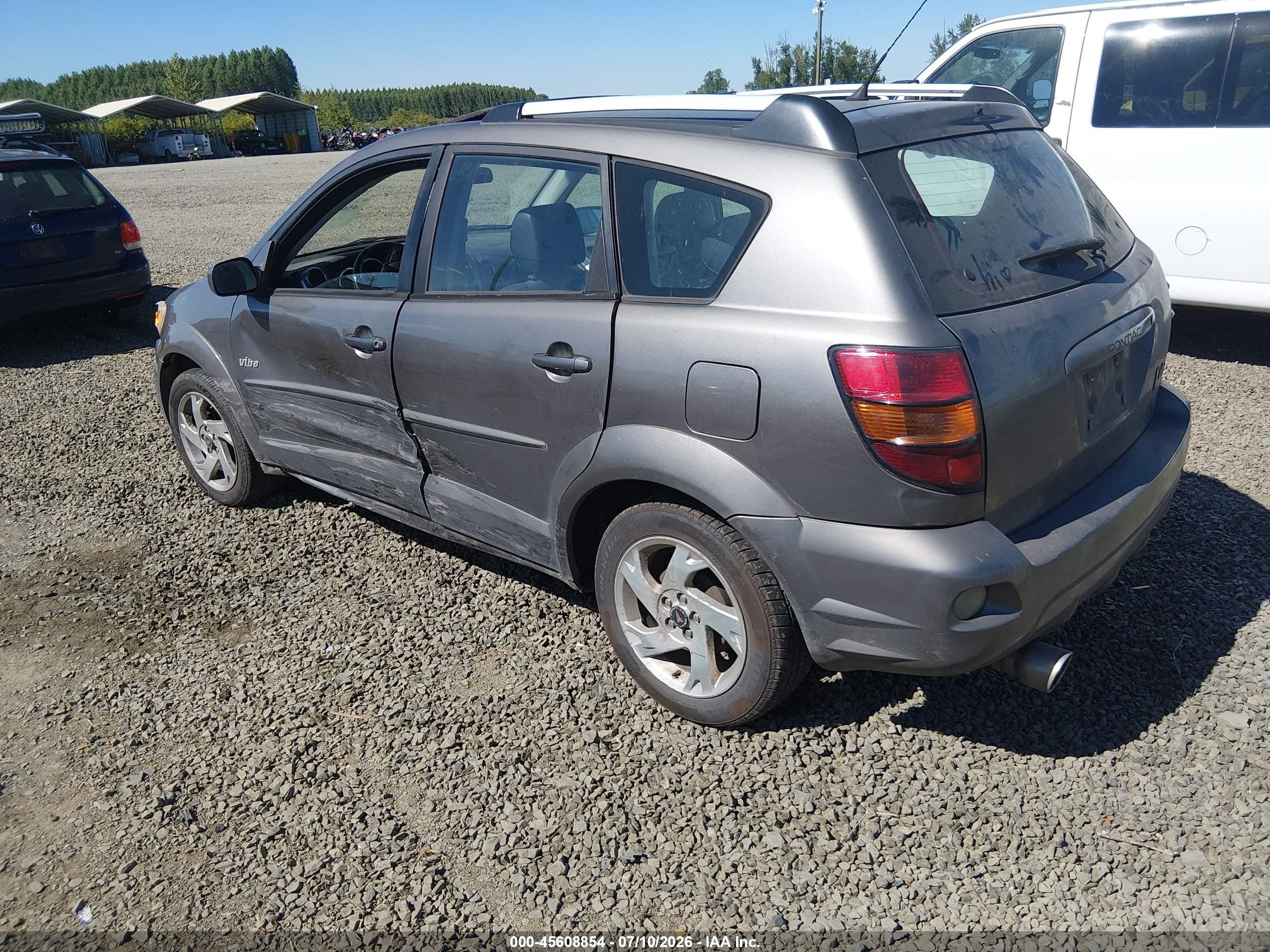 2007 Pontiac Vibe   Gray vin: 5Y2SL65837Z407916