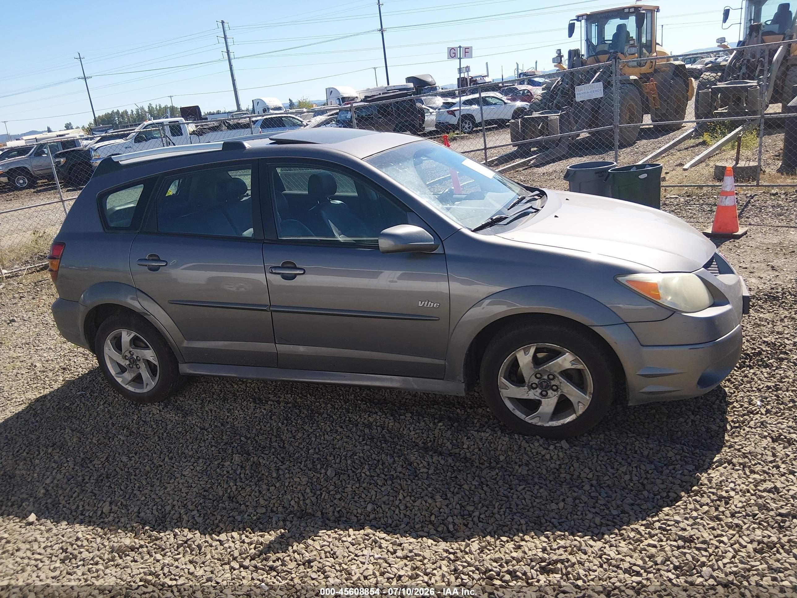 2007 Pontiac Vibe   Gray vin: 5Y2SL65837Z407916