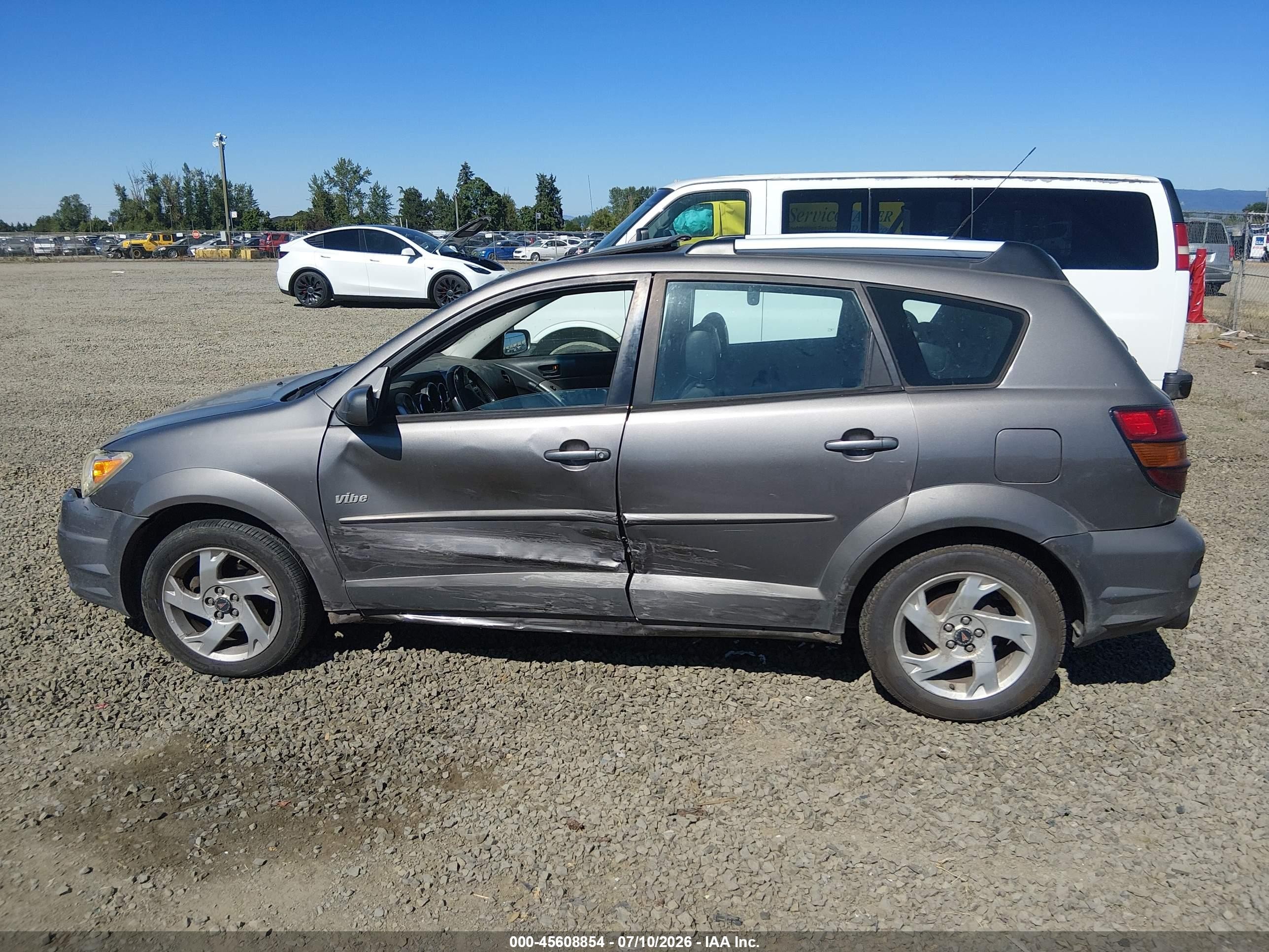 2007 Pontiac Vibe   Gray vin: 5Y2SL65837Z407916