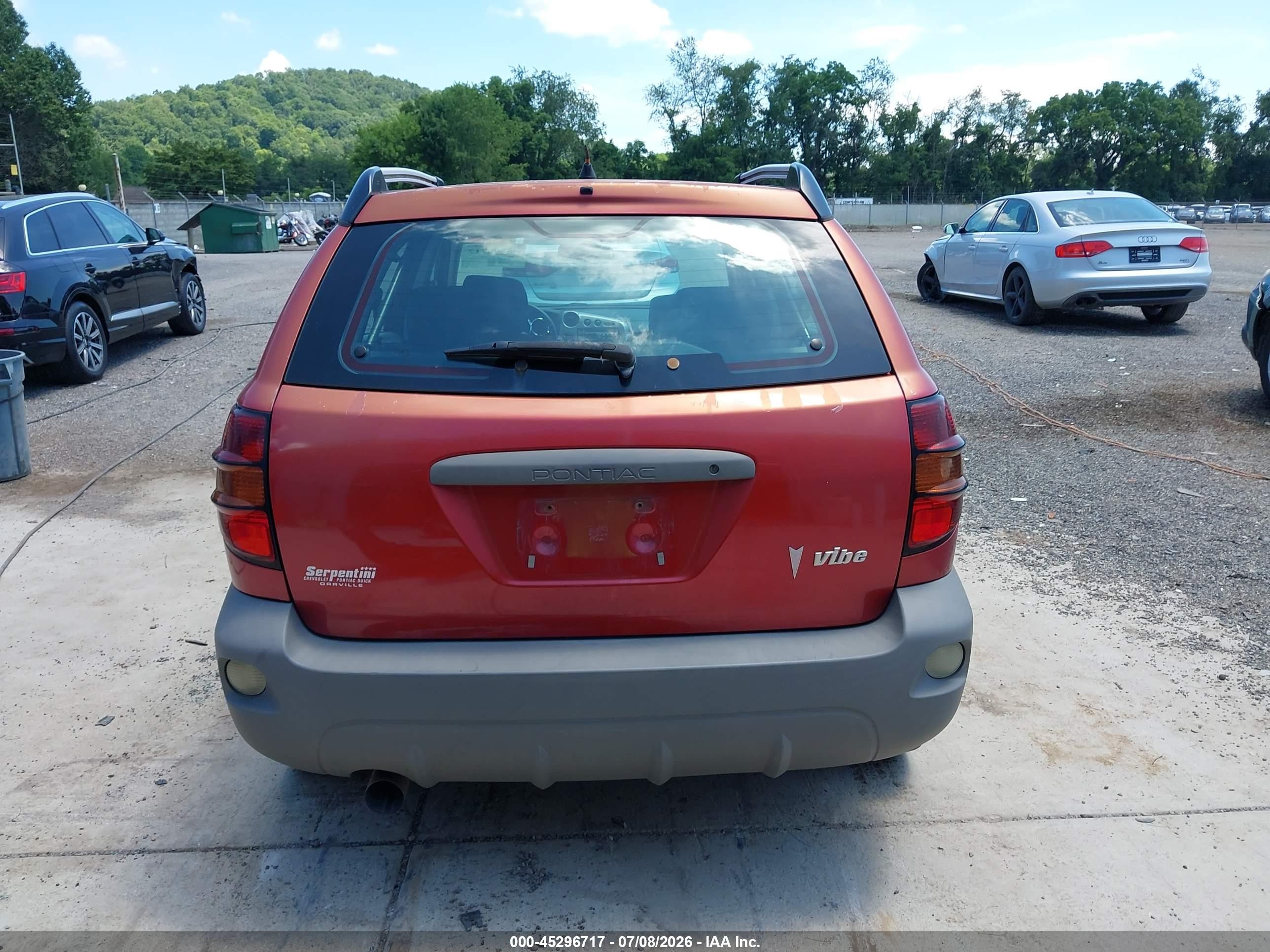 2007 Pontiac Vibe   Orange vin: 5Y2SL65837Z408676
