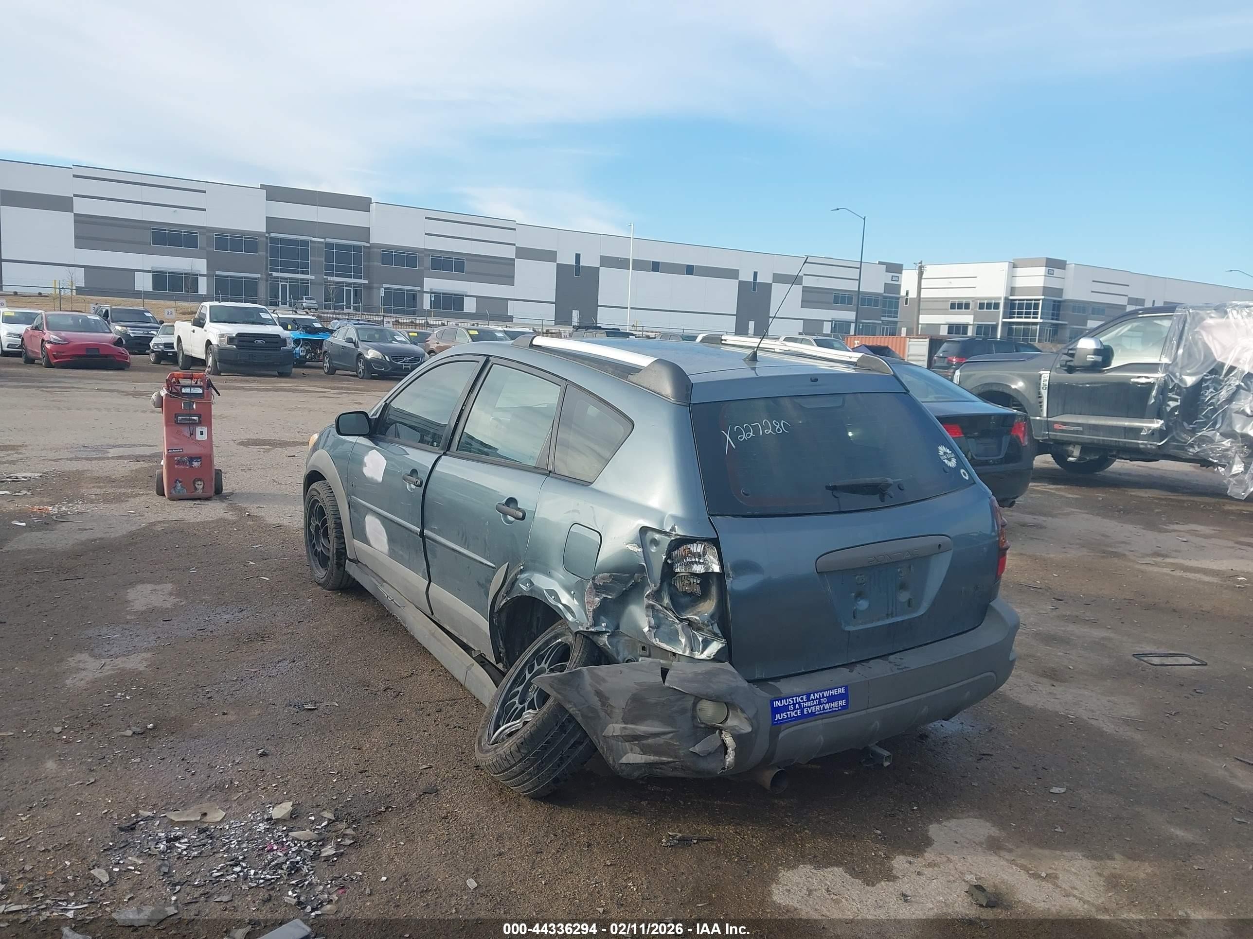 2007 Pontiac Vibe   Blue vin: 5Y2SL65837Z411514