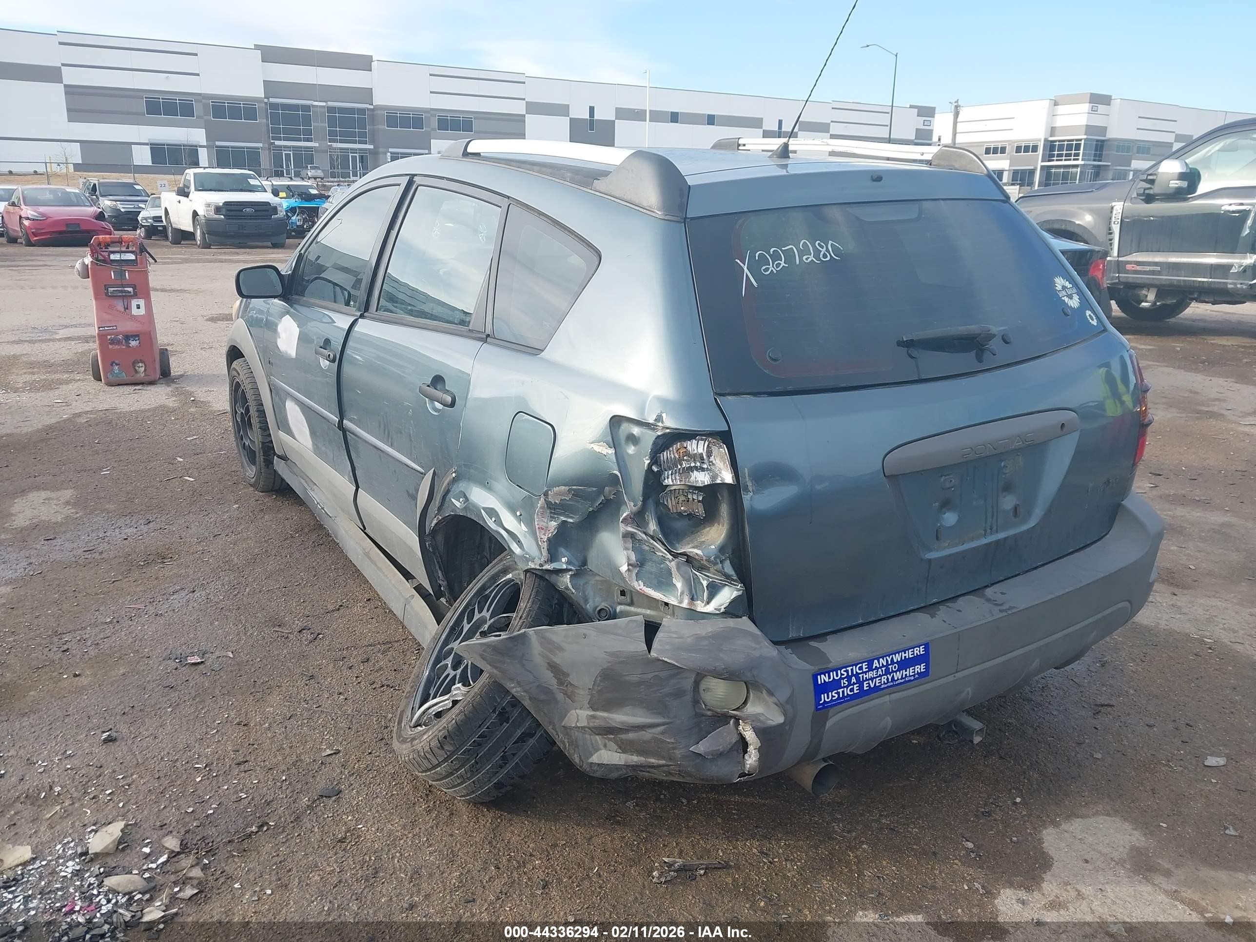 2007 Pontiac Vibe   Blue vin: 5Y2SL65837Z411514