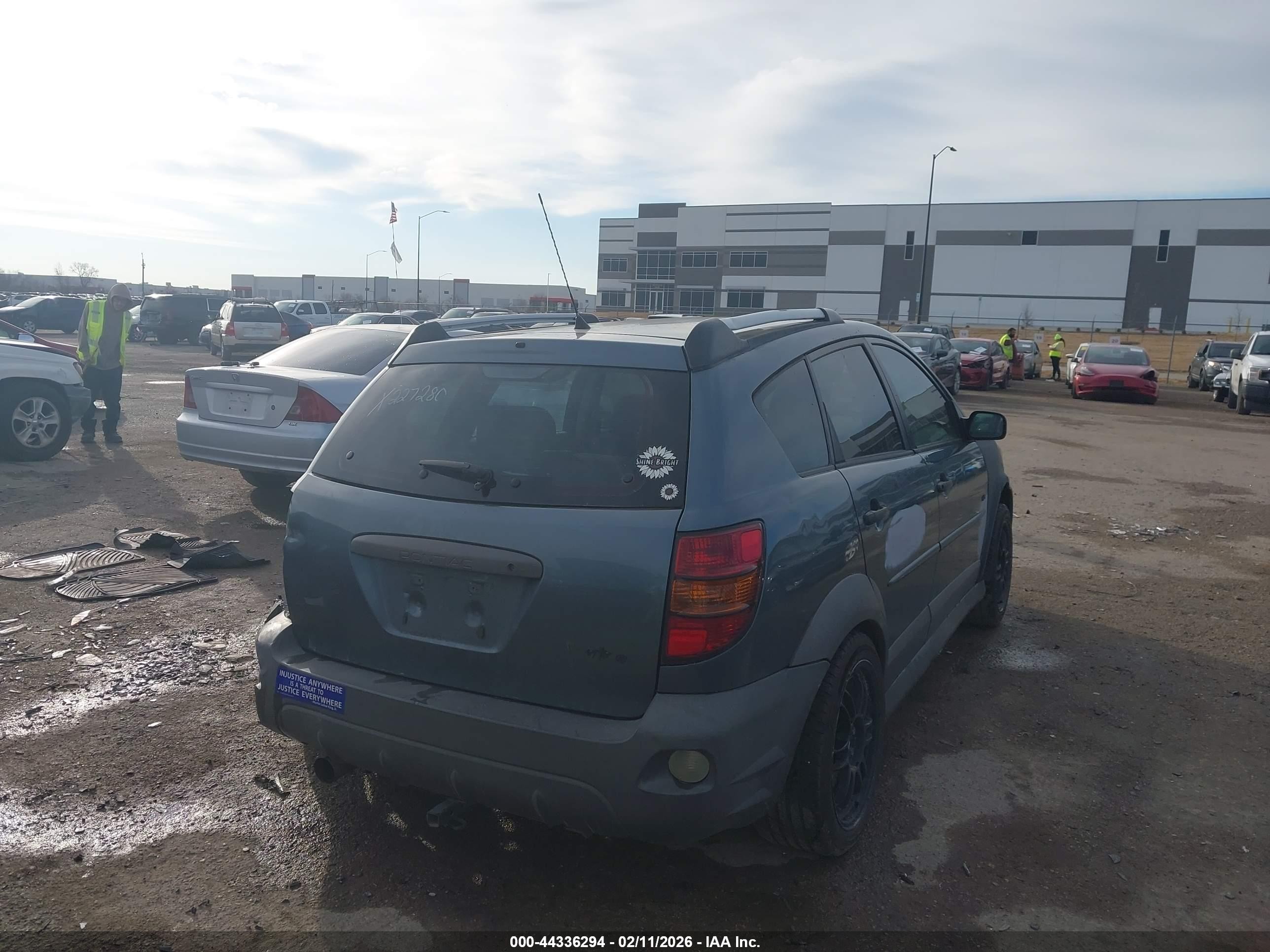 2007 Pontiac Vibe   Blue vin: 5Y2SL65837Z411514