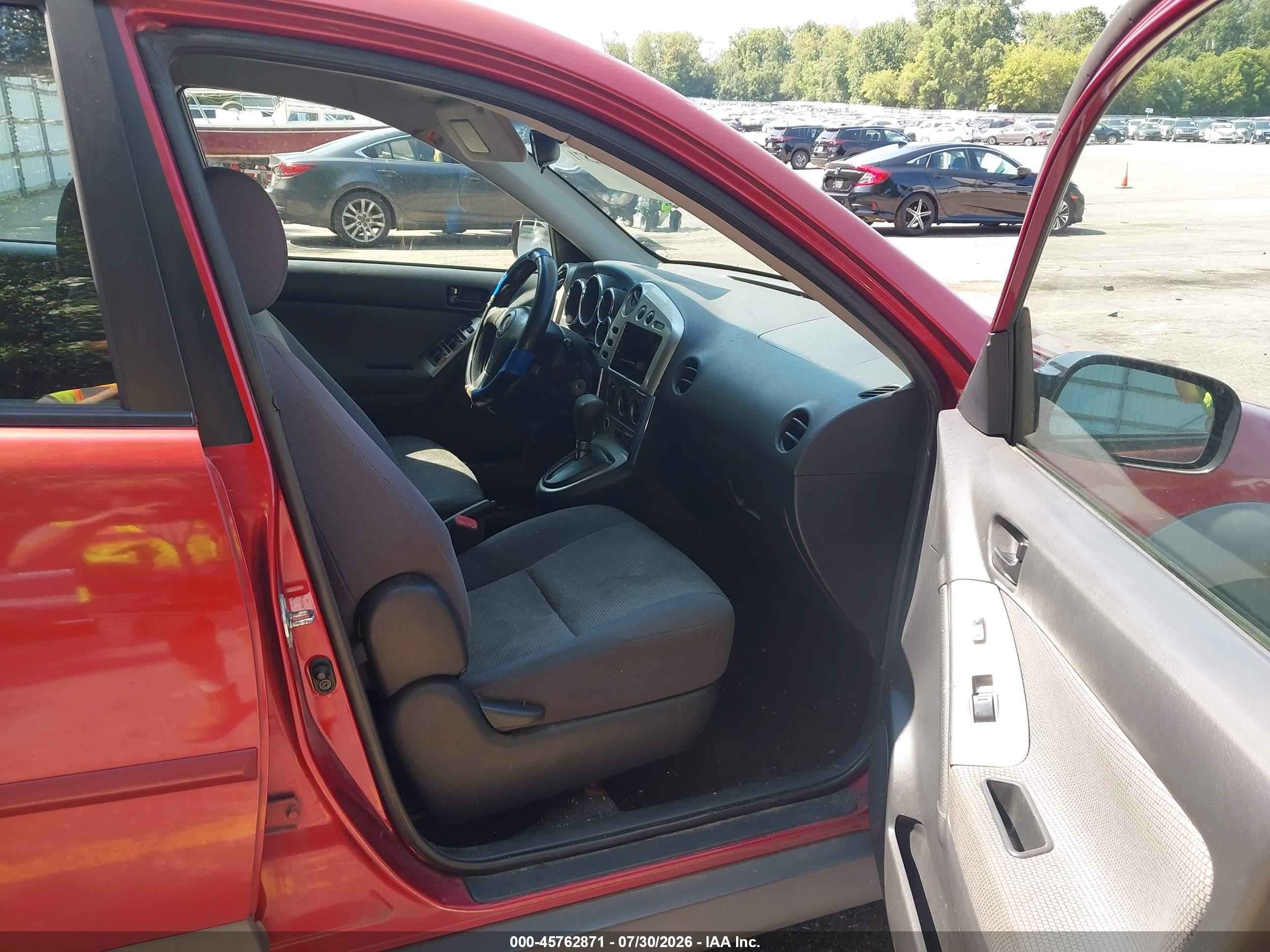 2007 Pontiac Vibe   Красный vin: 5Y2SL65837Z413201