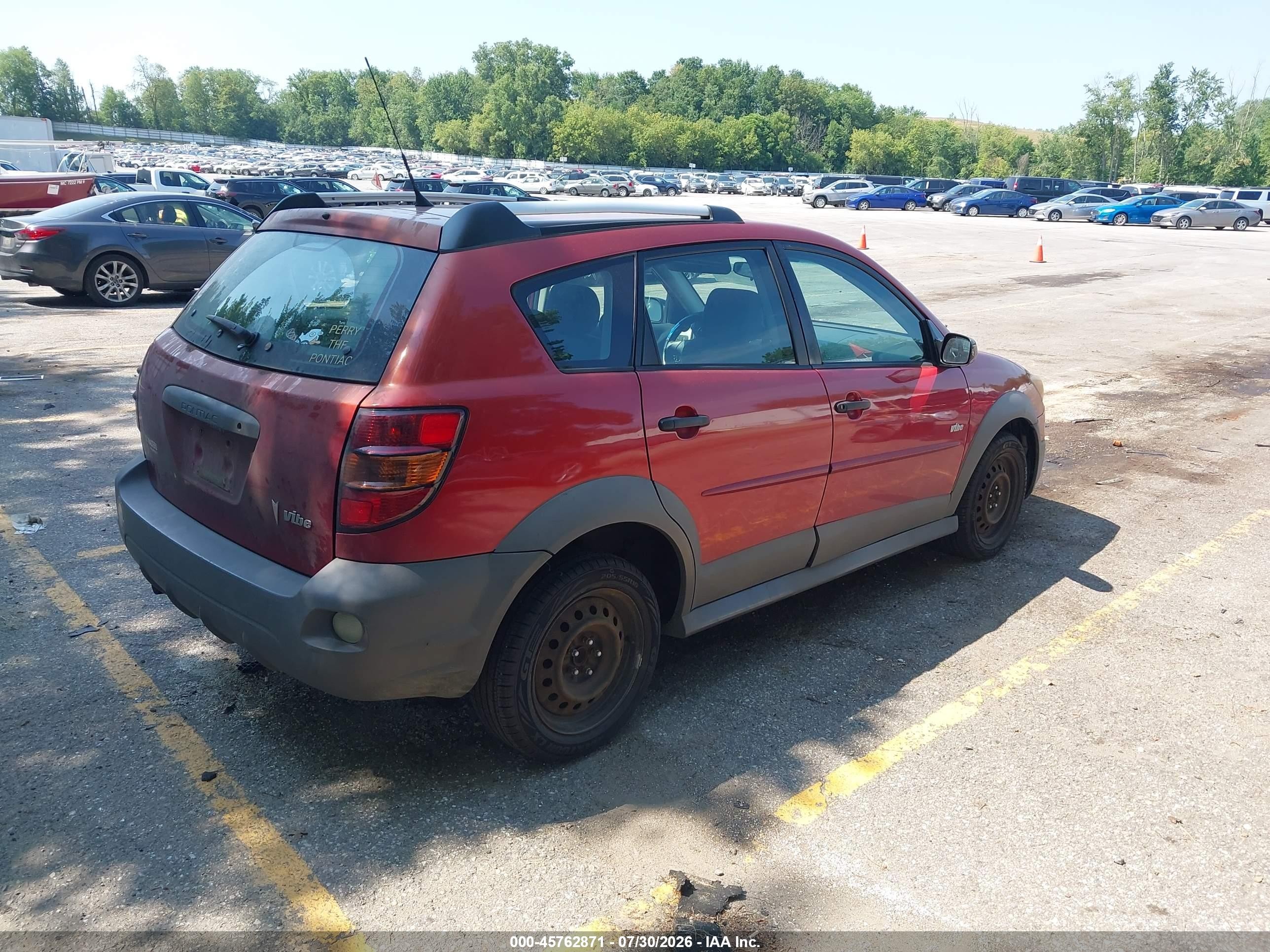 2007 Pontiac Vibe   Красный vin: 5Y2SL65837Z413201