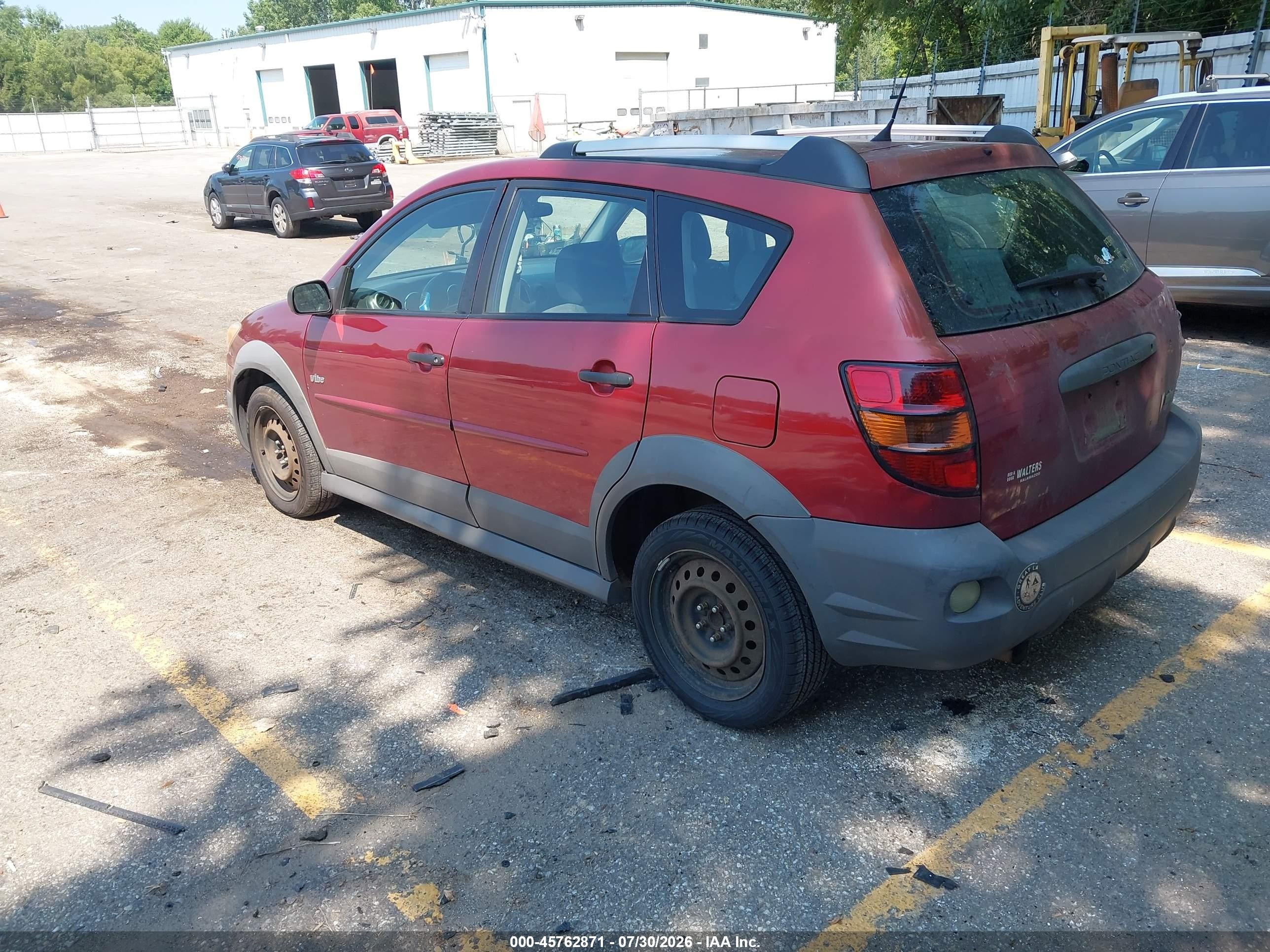 2007 Pontiac Vibe   Красный vin: 5Y2SL65837Z413201