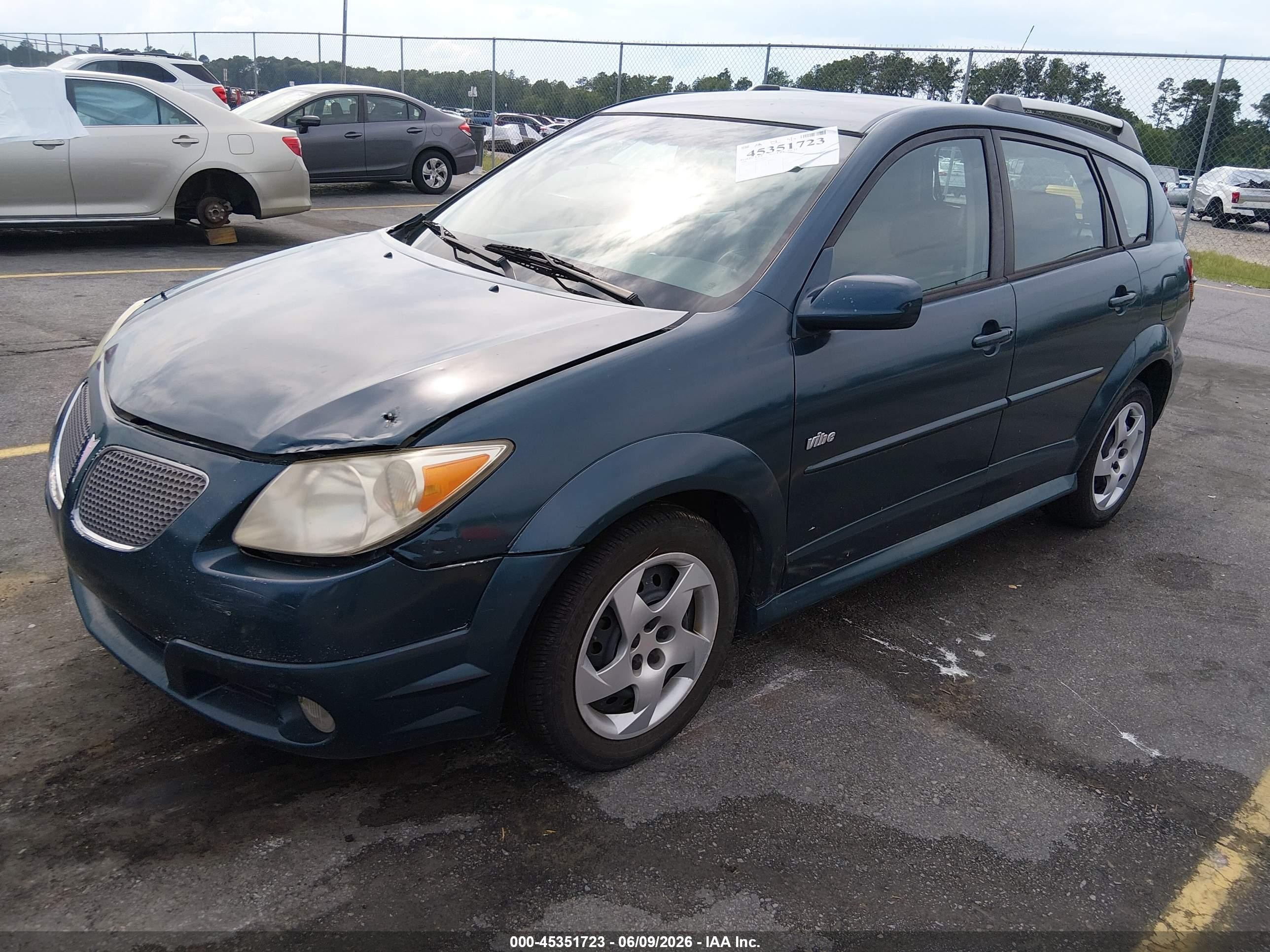 2006 Pontiac Vibe   Green vin: 5Y2SL65846Z459893