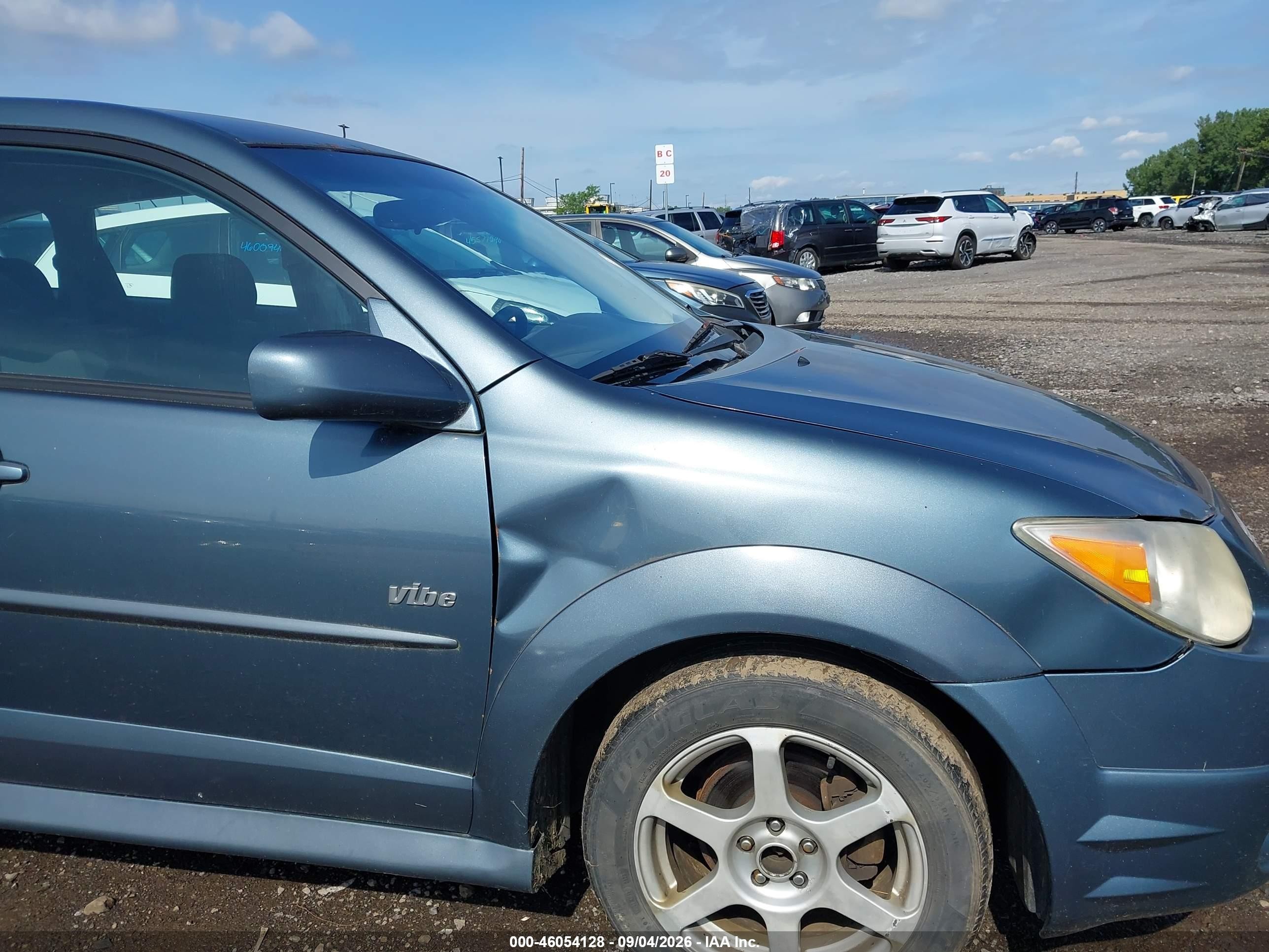 2007 Pontiac Vibe Light Blue vin: 5Y2SL65847Z421307