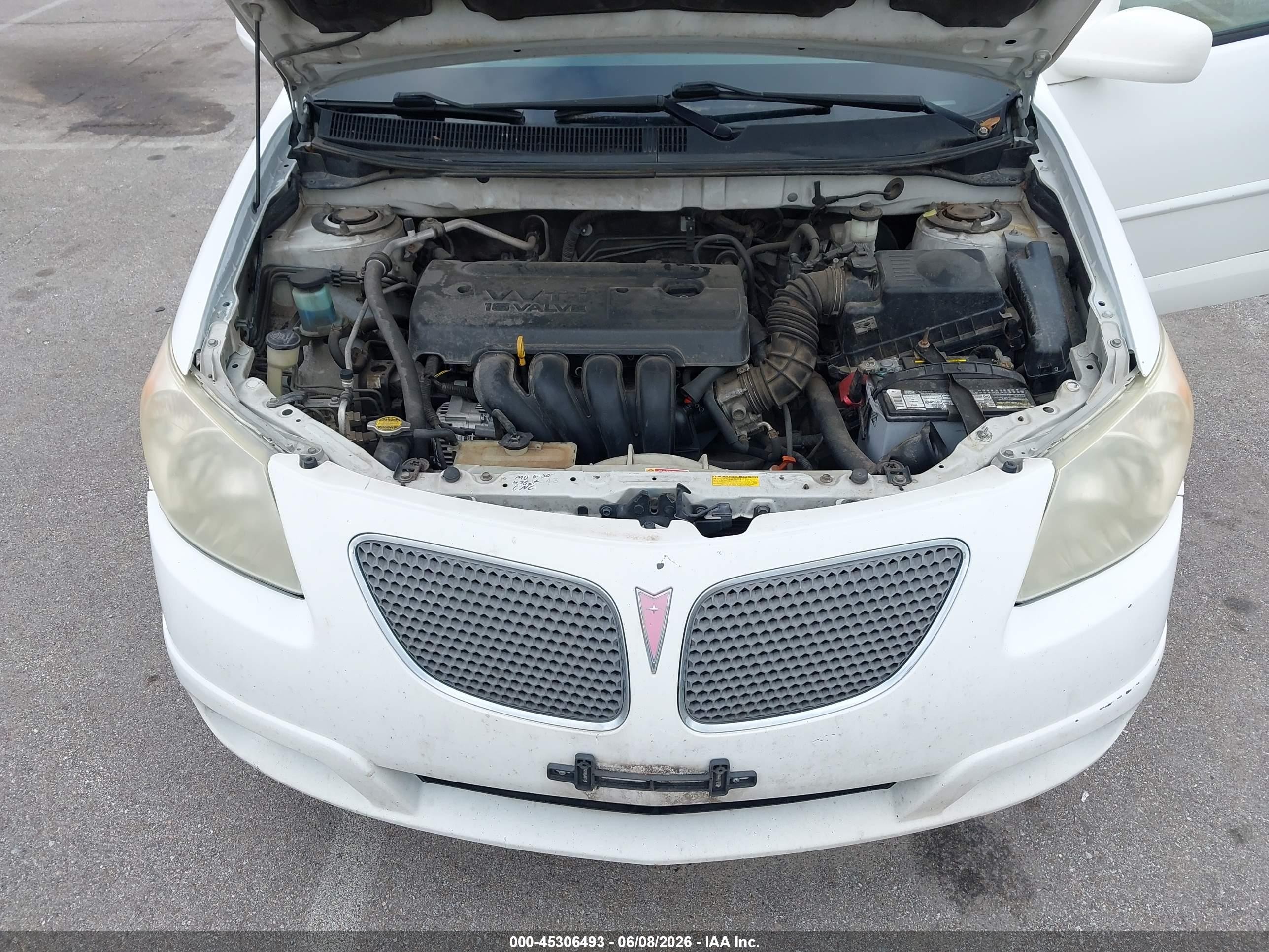 2007 Pontiac Vibe White vin: 5Y2SL65847Z429147