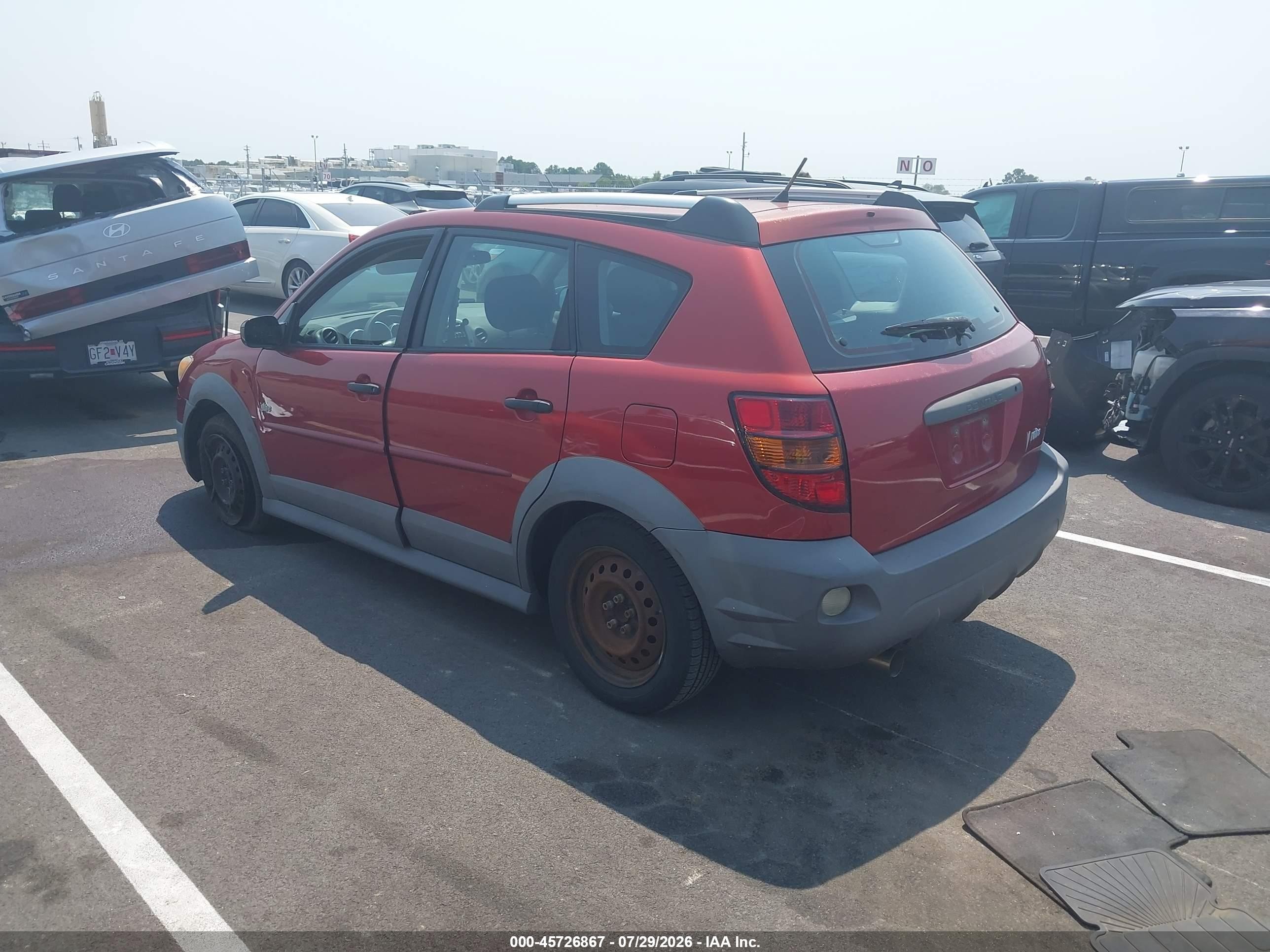 2008 Pontiac Vibe   Red vin: 5Y2SL65848Z421213