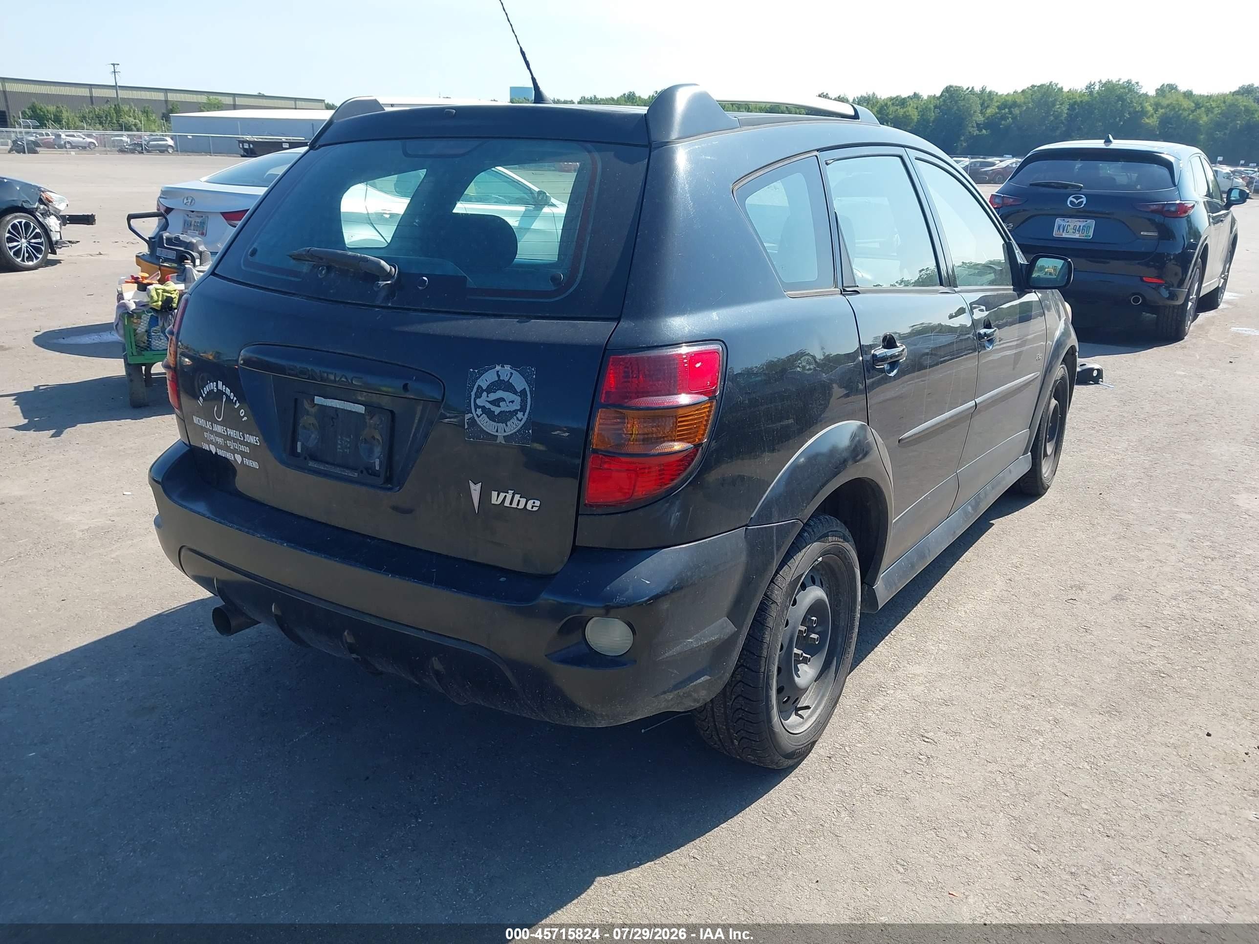 2008 Pontiac Vibe   Black vin: 5Y2SL65848Z424399