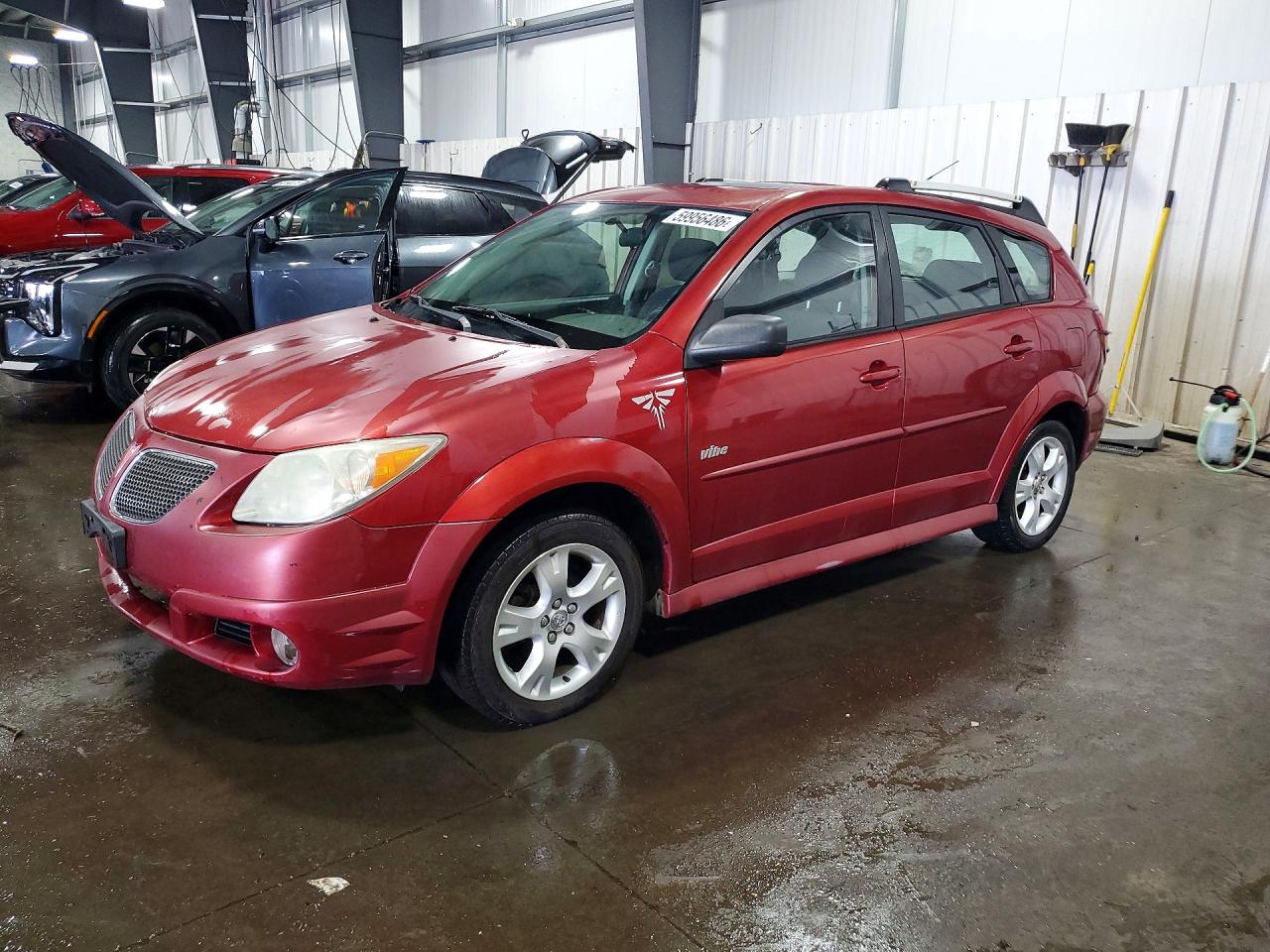 2006 Pontiac Vibe Burgundy vin: 5Y2SL65856Z422156