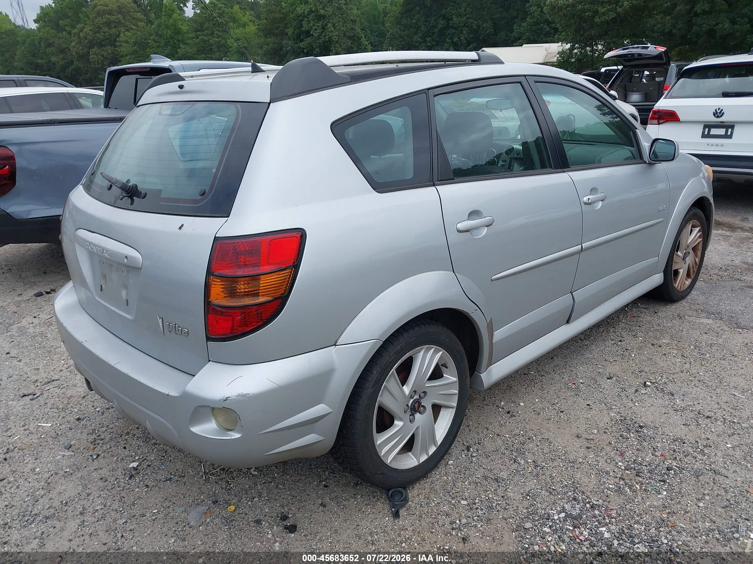 2006 Pontiac Vibe   Silver vin: 5Y2SL65856Z423713