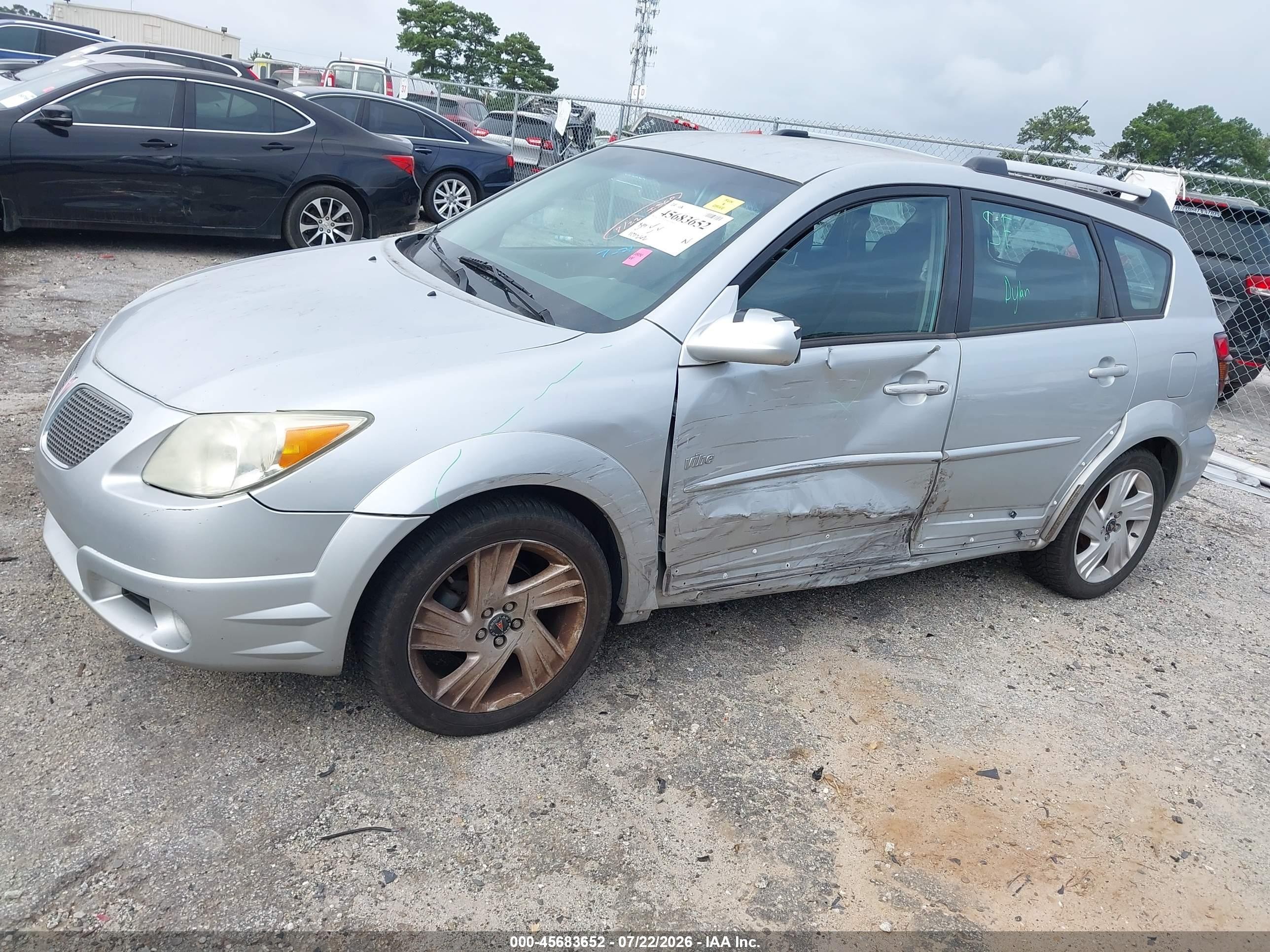 2006 Pontiac Vibe   Silver vin: 5Y2SL65856Z423713