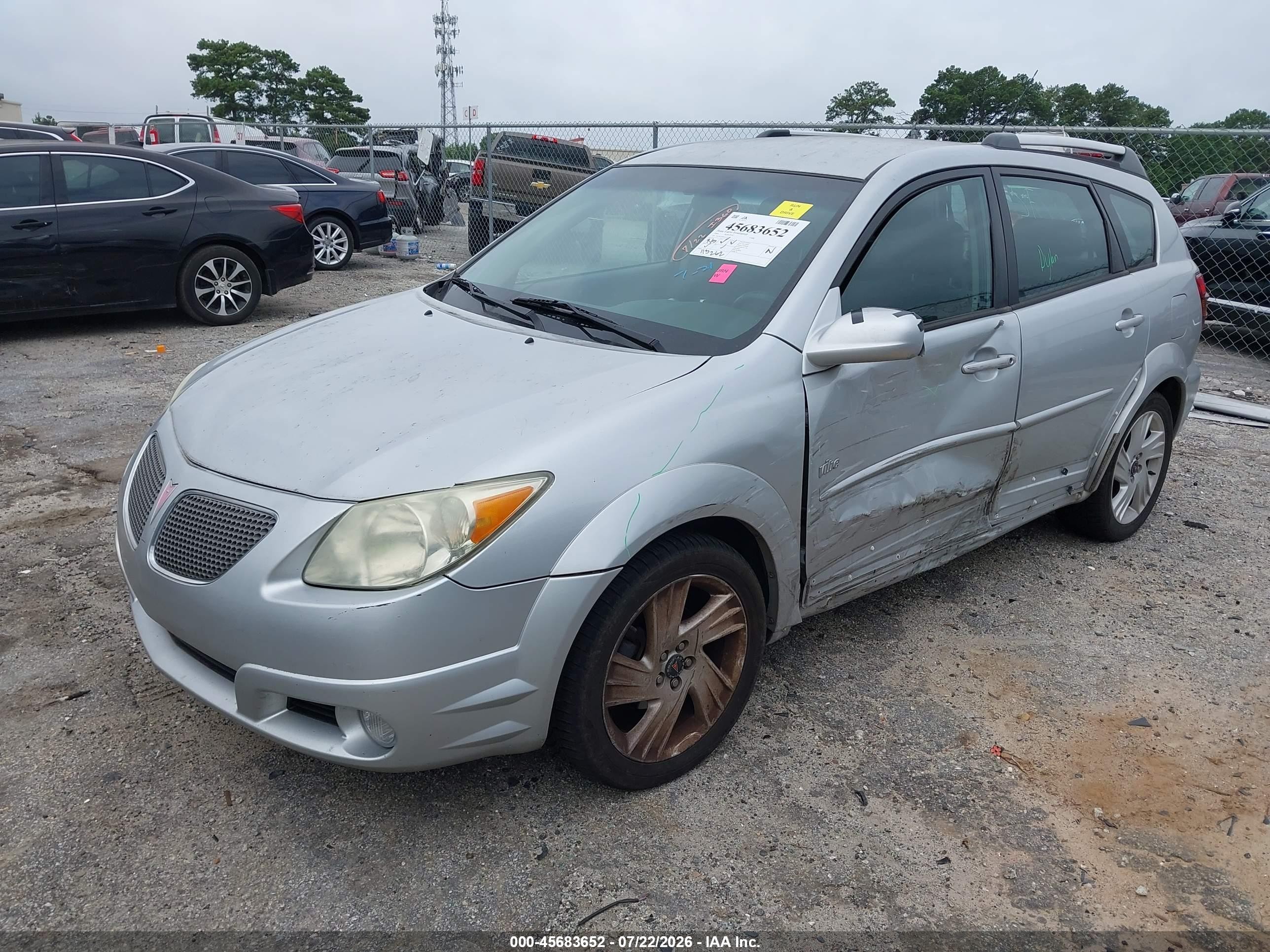 2006 Pontiac Vibe   Silver vin: 5Y2SL65856Z423713