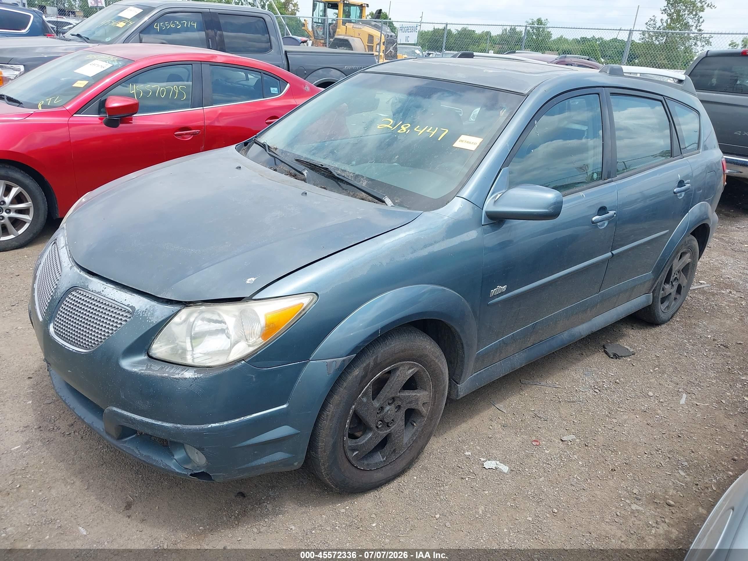 2006 Pontiac Vibe   Blue vin: 5Y2SL65856Z435473